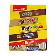 M&M's, Twix, Snickers & More Bulk Chocolate Candy Variety, 115 ct.