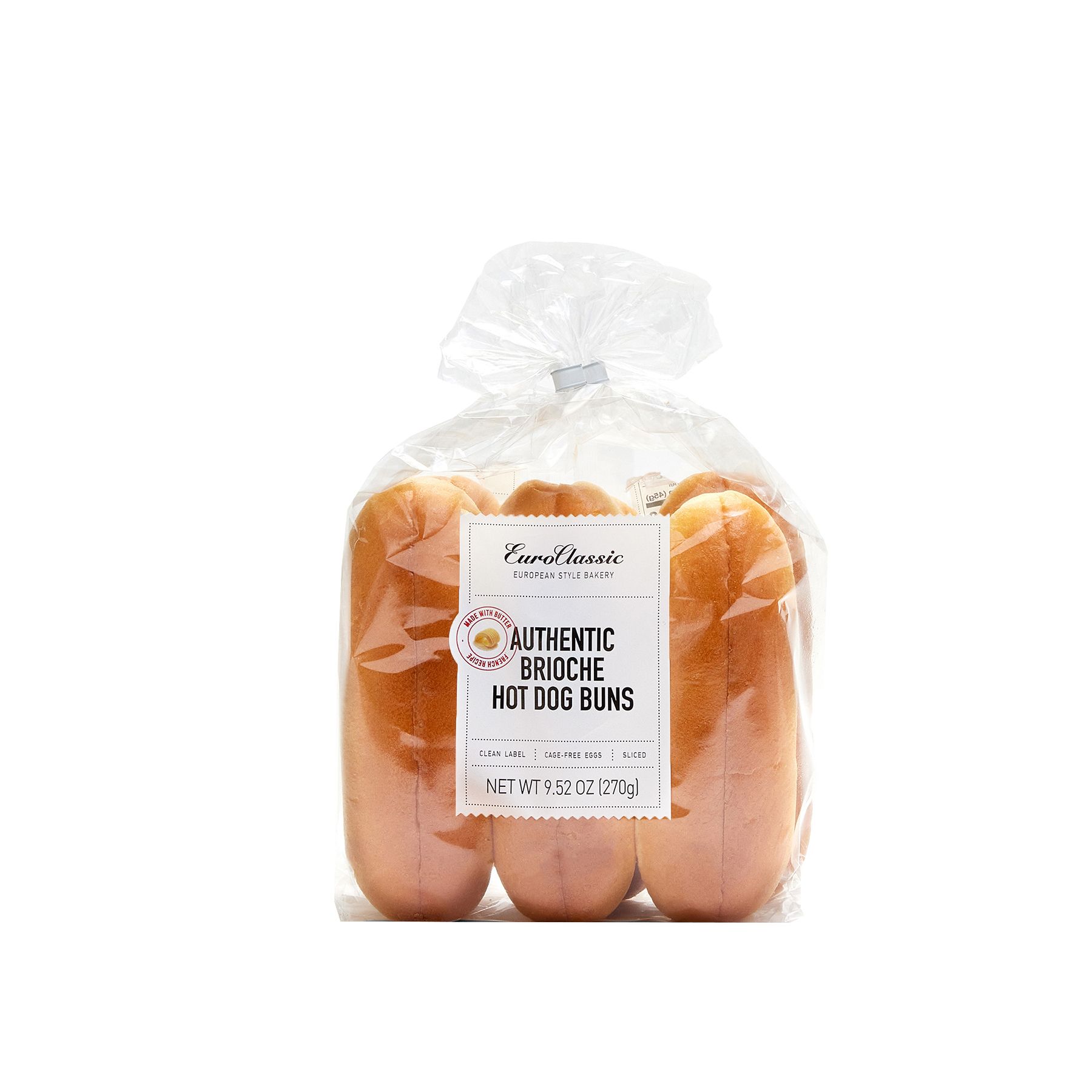 Europastry Authentic Brioche Hot Dog Buns, 6 pk.