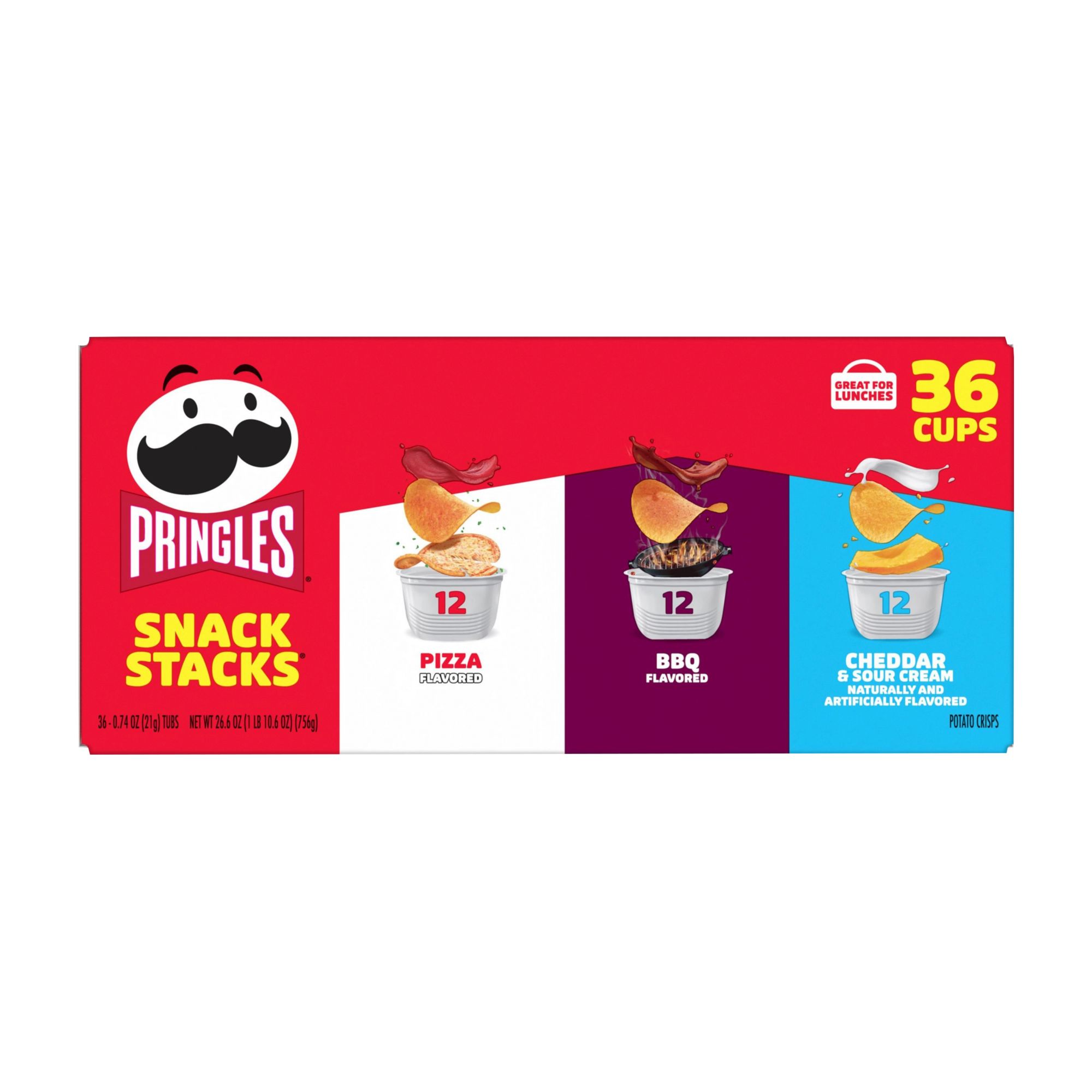 Pringles Potato Chips Crisps Variety Pack, 36 Ct. 