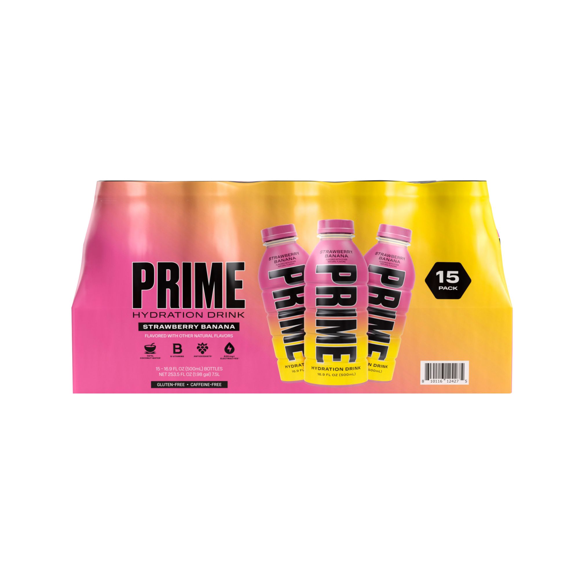 Prime Hydration Drink Strawberry Banana, 15 pk./16.9 oz.