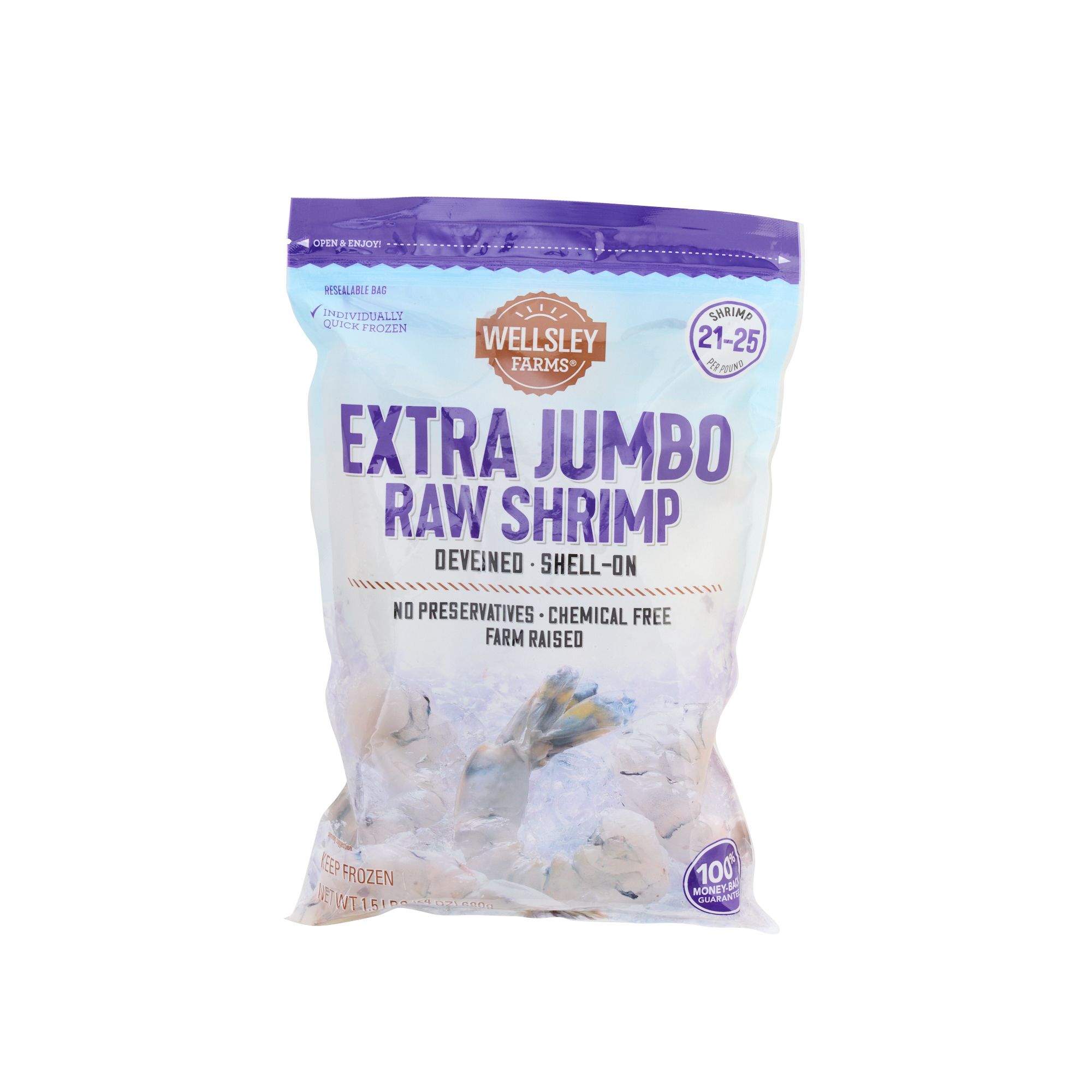 Wellsley Farms Extra Jumbo Uncooked Shrimp, 1.5 lbs.