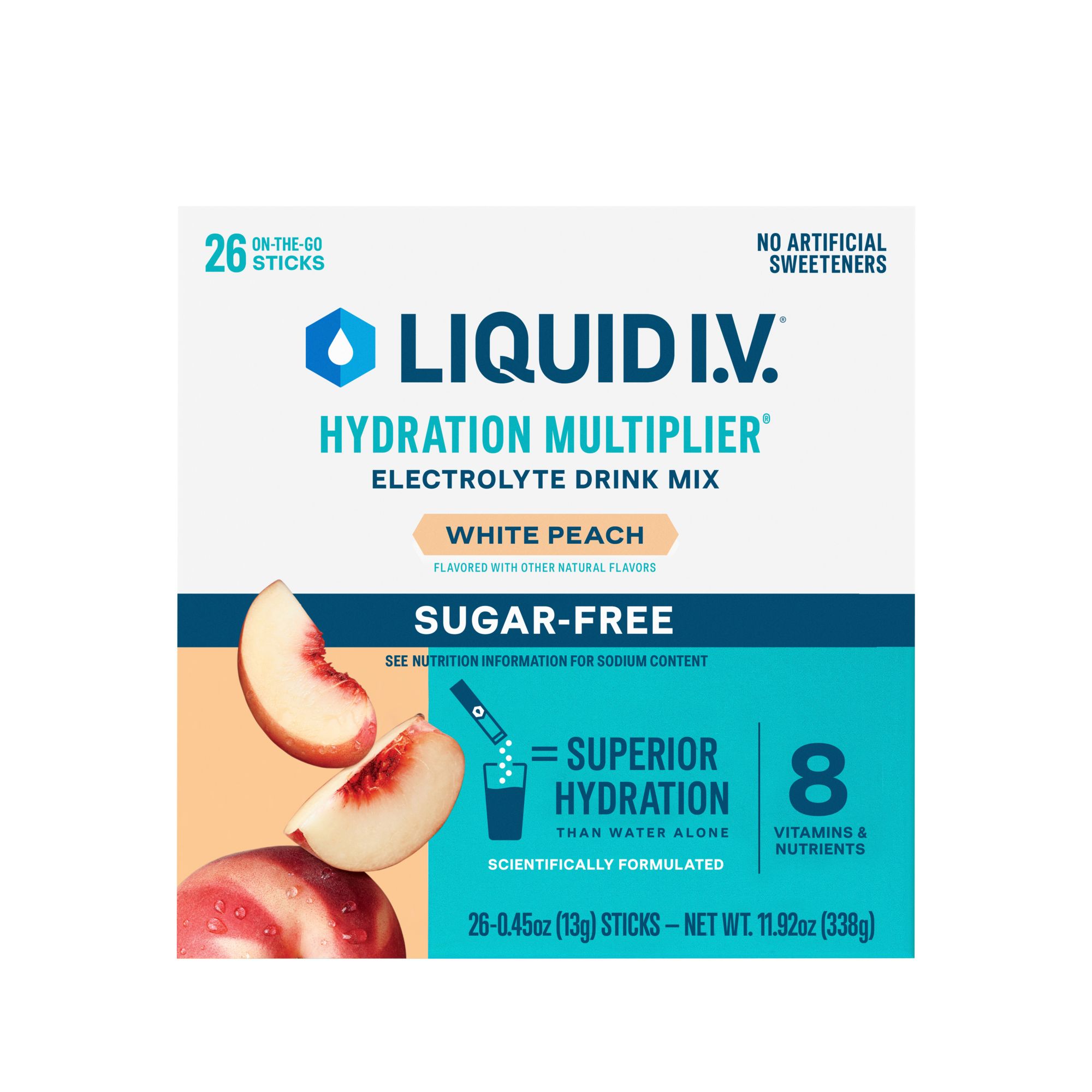 Liquid I.V. Hydration Multiplier Sugar-Free White Peach, 26 ct. | BJ's ...