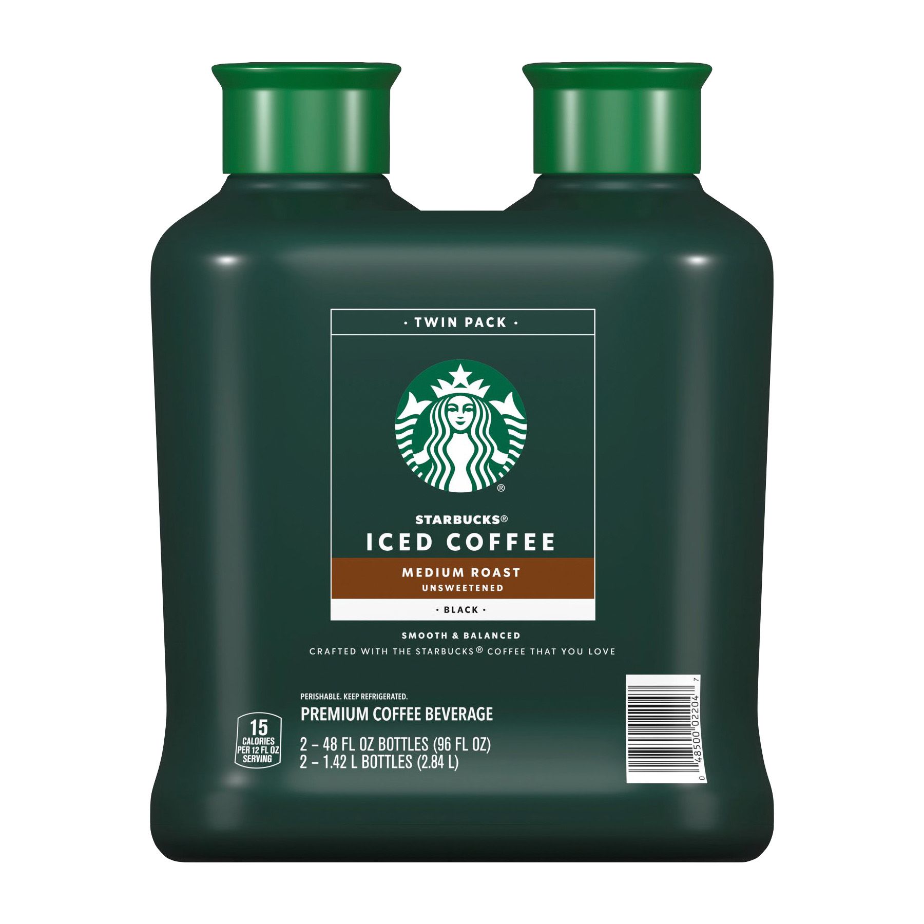 Starbucks Unsweetened Medium Roast Iced Coffee, 2 pk./48 fl. oz.