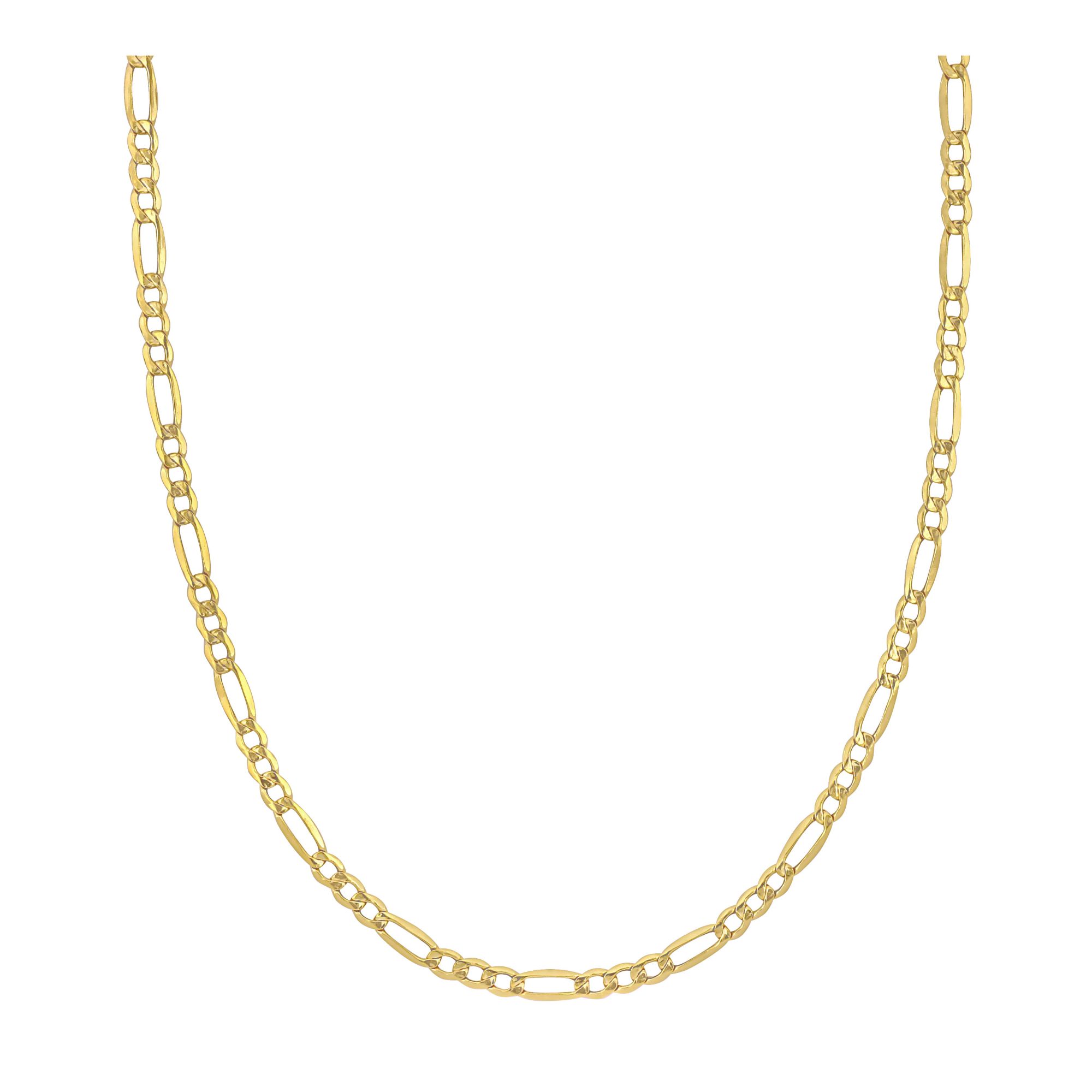 2.5mm Figaro Link Chain Necklace in 10k Yellow Gold, 18