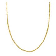 Men's Sparkling Singapore Chain Necklace in 14k Yellow Gold