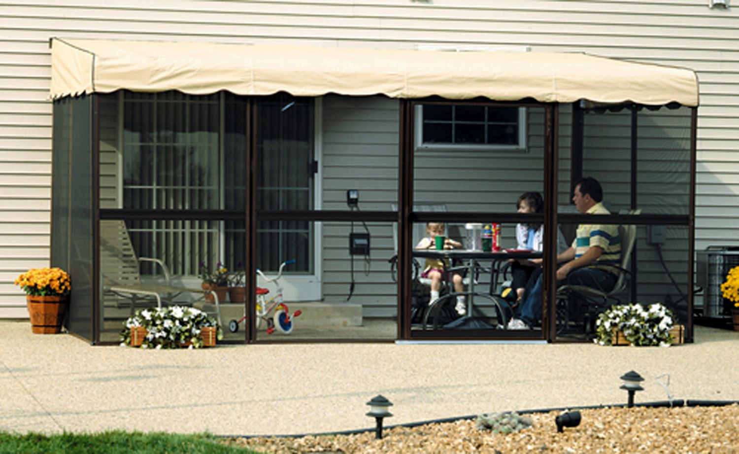 Patio Mate Screened Enclosure With Two Sliding Doors