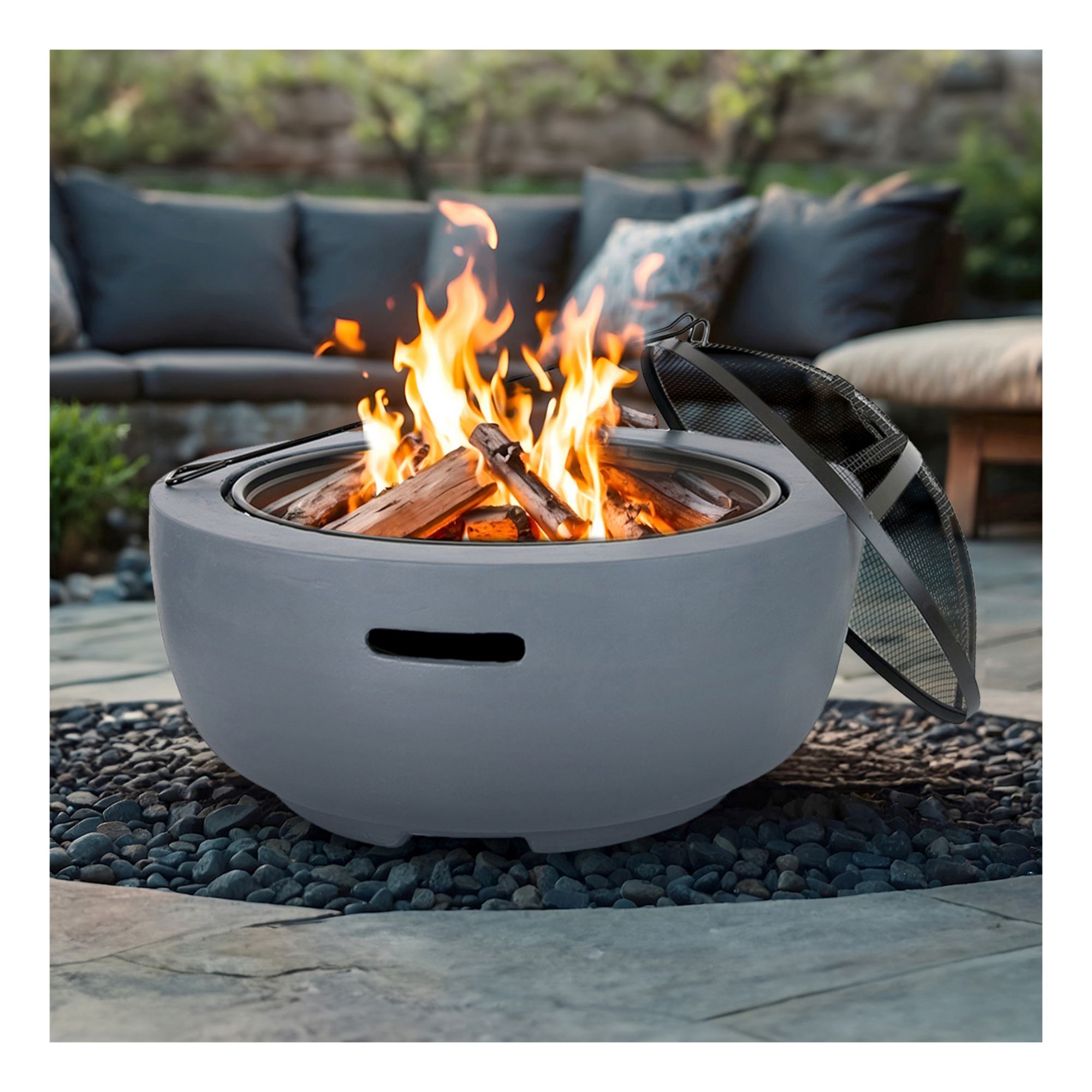 Wood on sale fire bowl