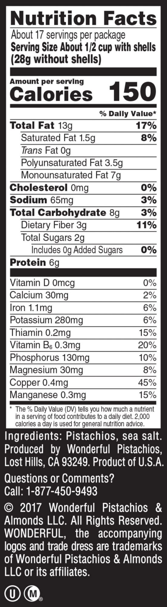 31 Wonderful Pistachios Nutrition Label Labels Database 2020