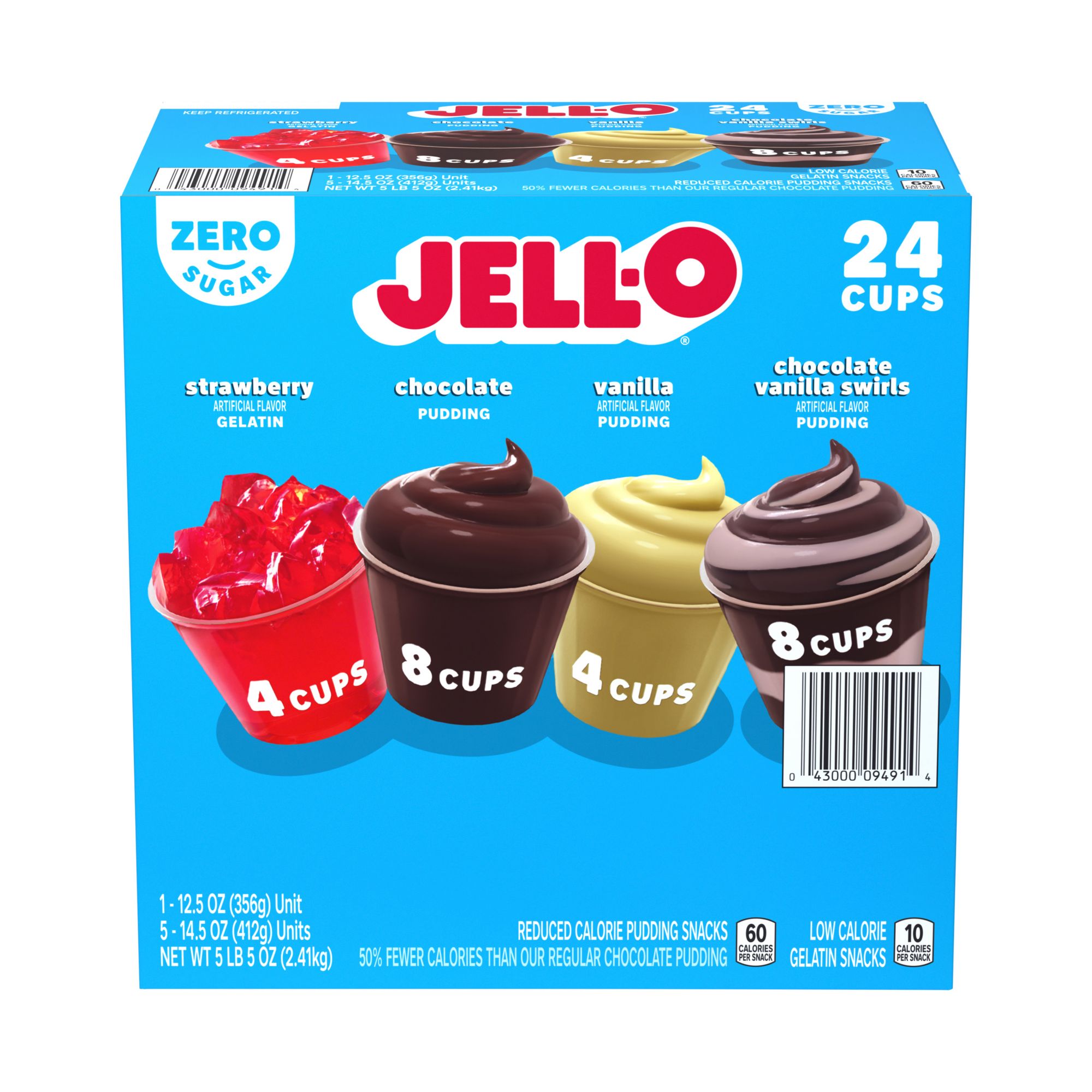 Jell-O Zero Sugar Variety Pack, 24 ct. | BJ&rsquo;s Wholesale Club