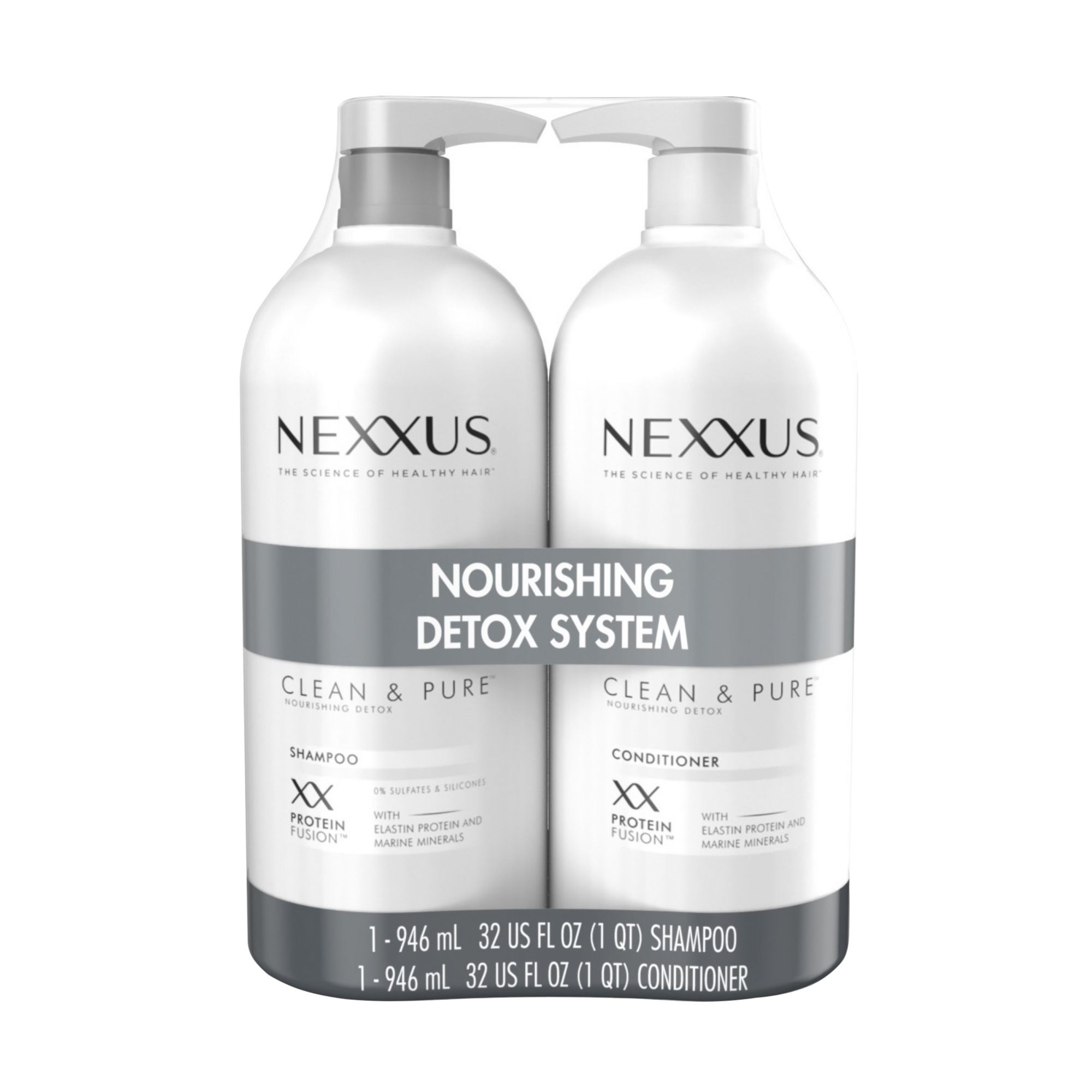 Nexxus Clean & Pure Shampoo & Conditioner, 2 pk./32 oz