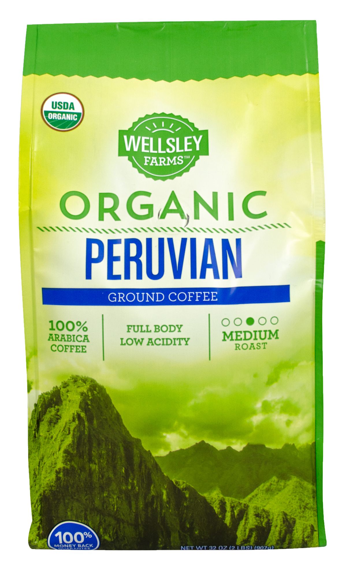 Wellsley Farms Organic Peruvian Ground Coffee 32 Oz Bjs