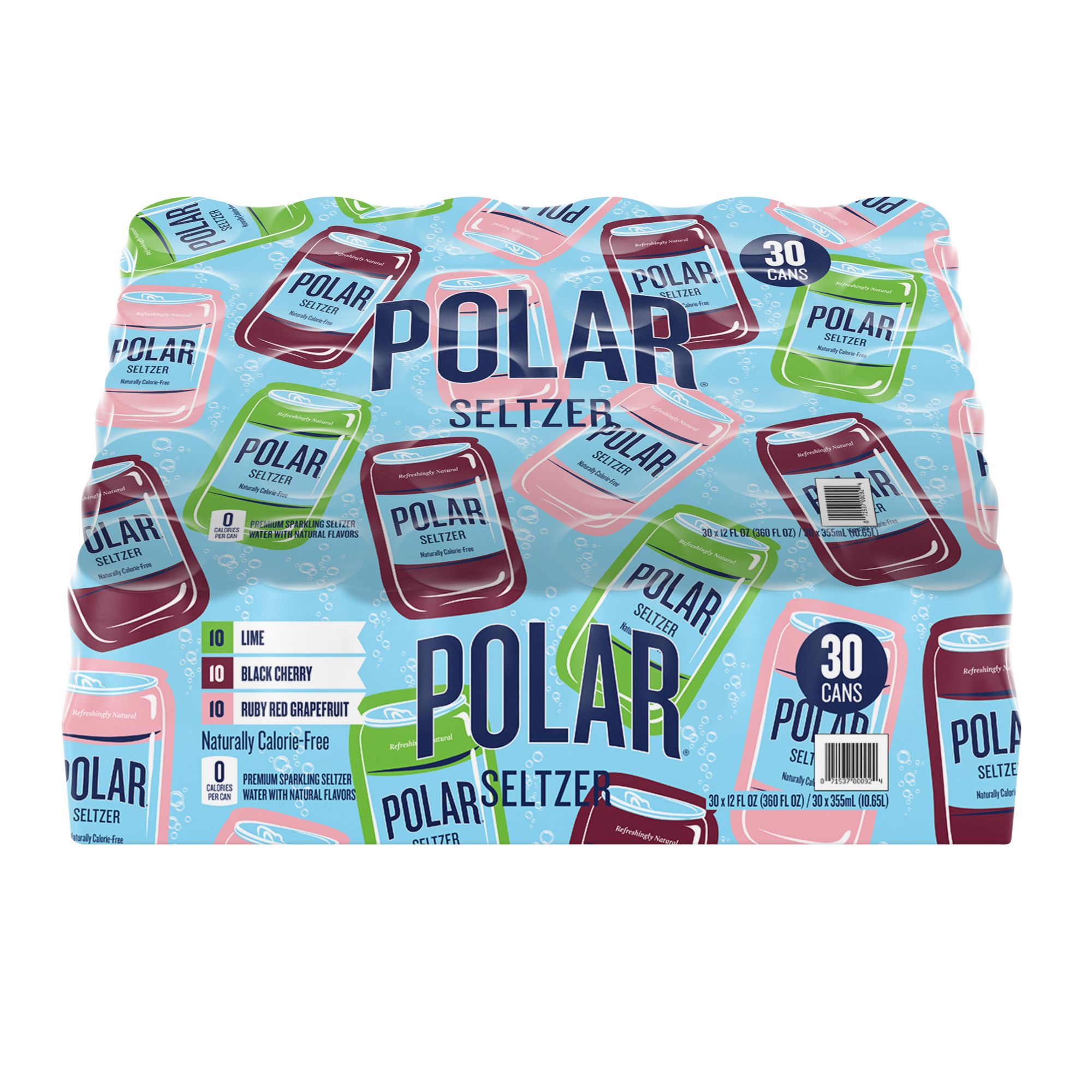 Polar Seltzer Variety Pack, Cans, 30 pk./12 oz.