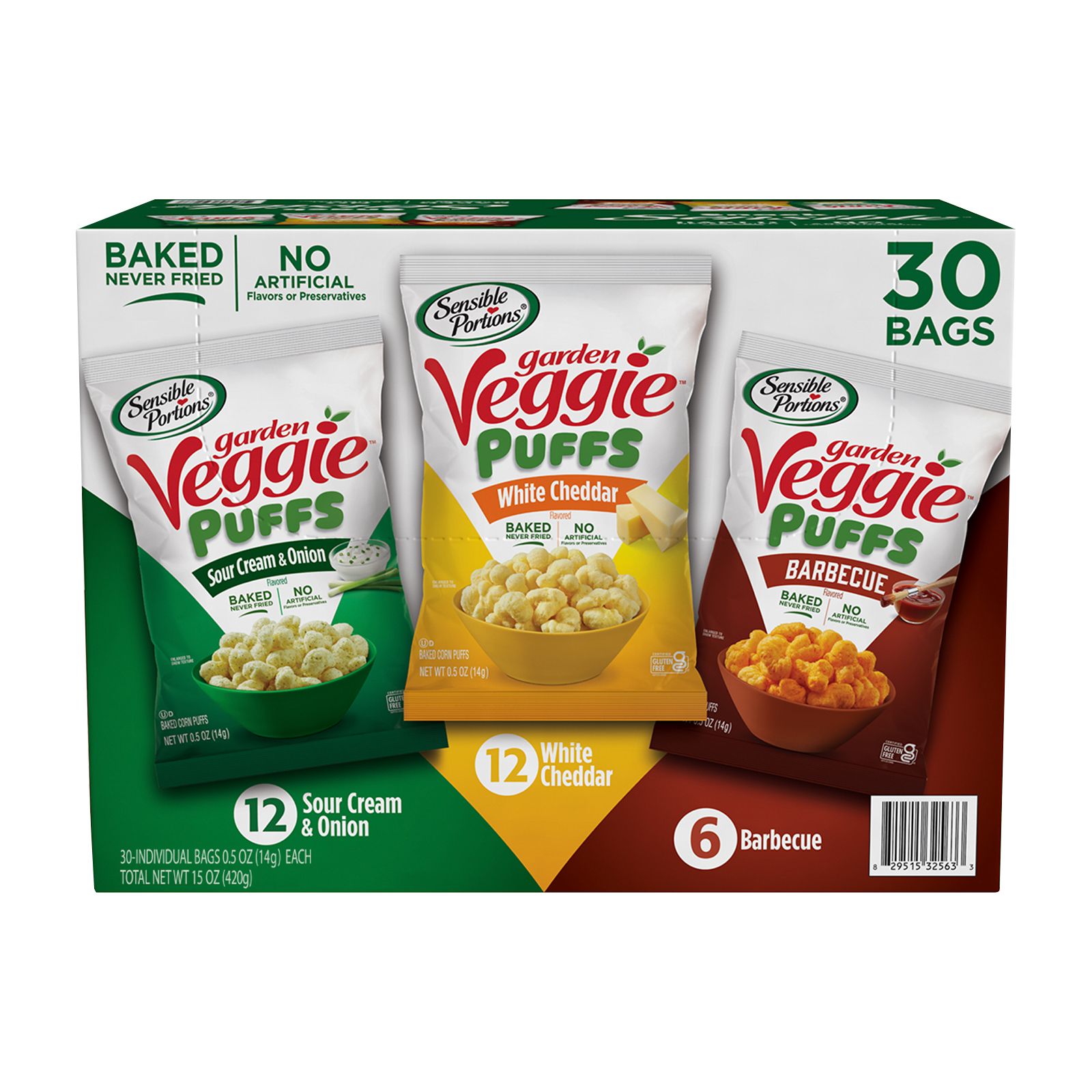 ぐるぐる　JUICY PORK & VEGGIES 50g×12個×4箱 Sensible Portion Garden Veggie Variety Pack Puffs, 30 ct