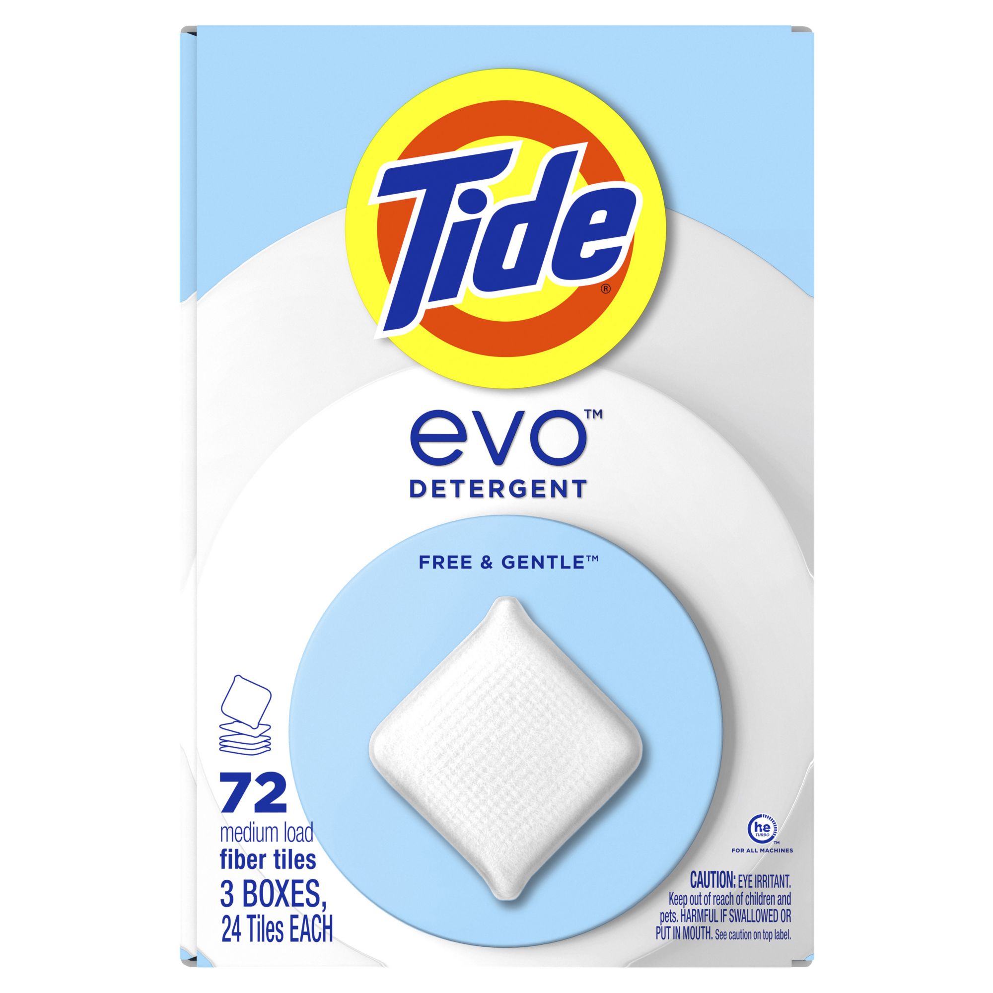 Tide Evo Free & Gentle Laundry Detergent Tiles 72-Ct. | BJ's Wholesale Club