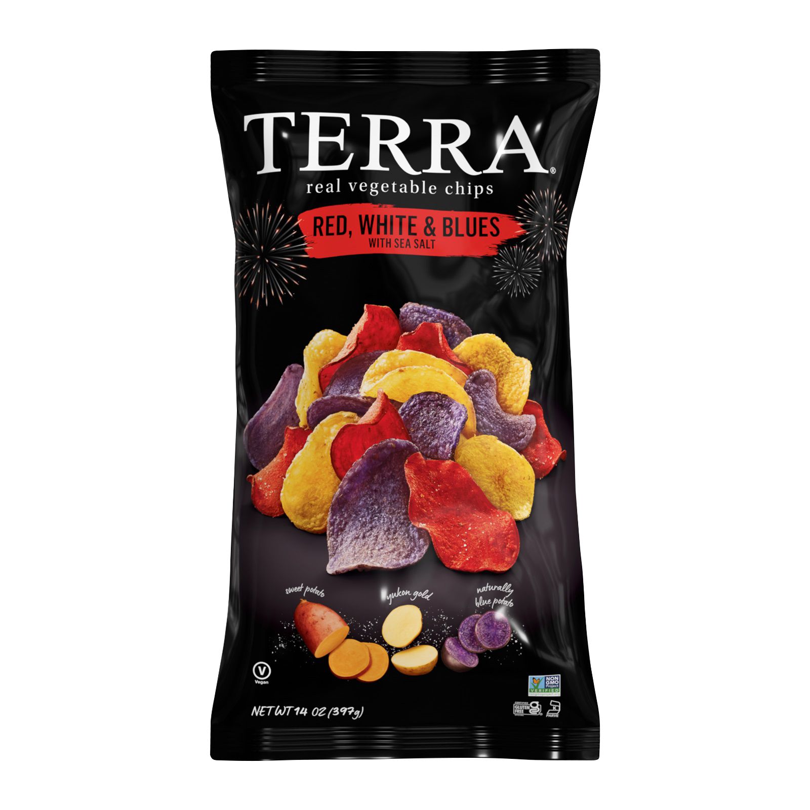 Terra Real Vegetable Chips, Red, White & Blues, 14 oz.