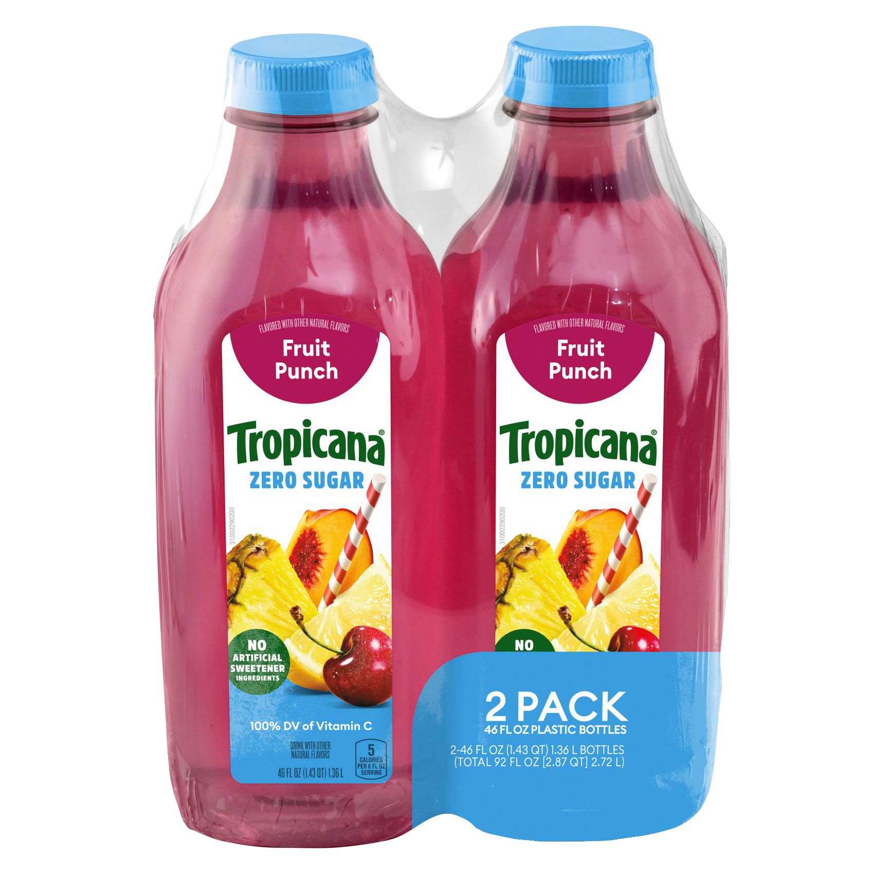 TROPICANA Tropicana Zero Sugar Summer Splash Punch Fruit Juice, 52 fl