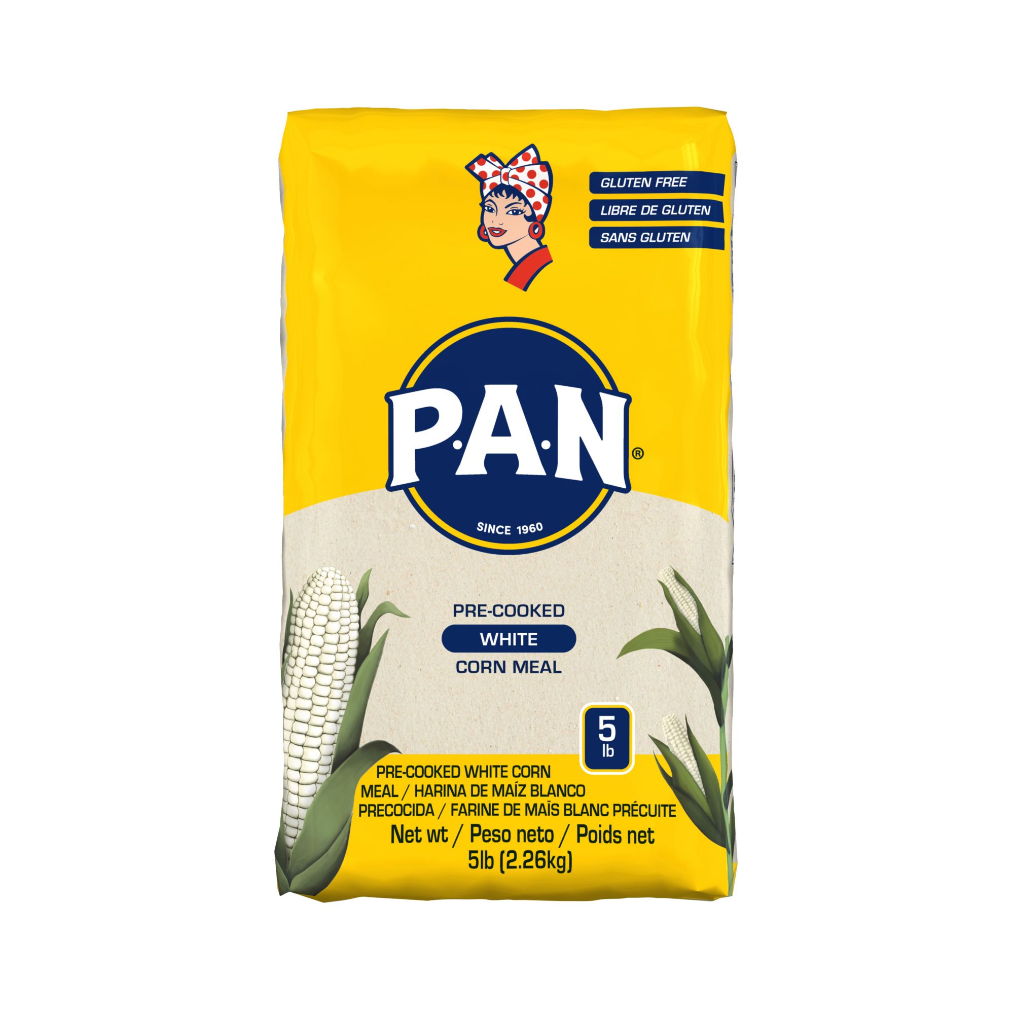 P.A.N. Pre-Cooked White Corn Meal, 5 lbs.