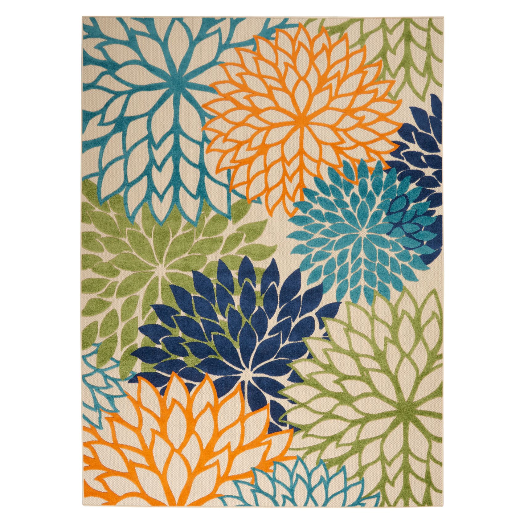 Blue & Orange Floral