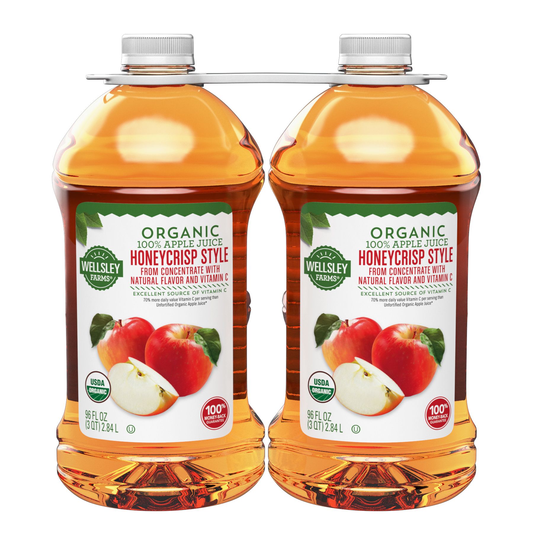 Wellsley Farms Organic Honeycrisp Apple Juice, 2 pk./96 oz.