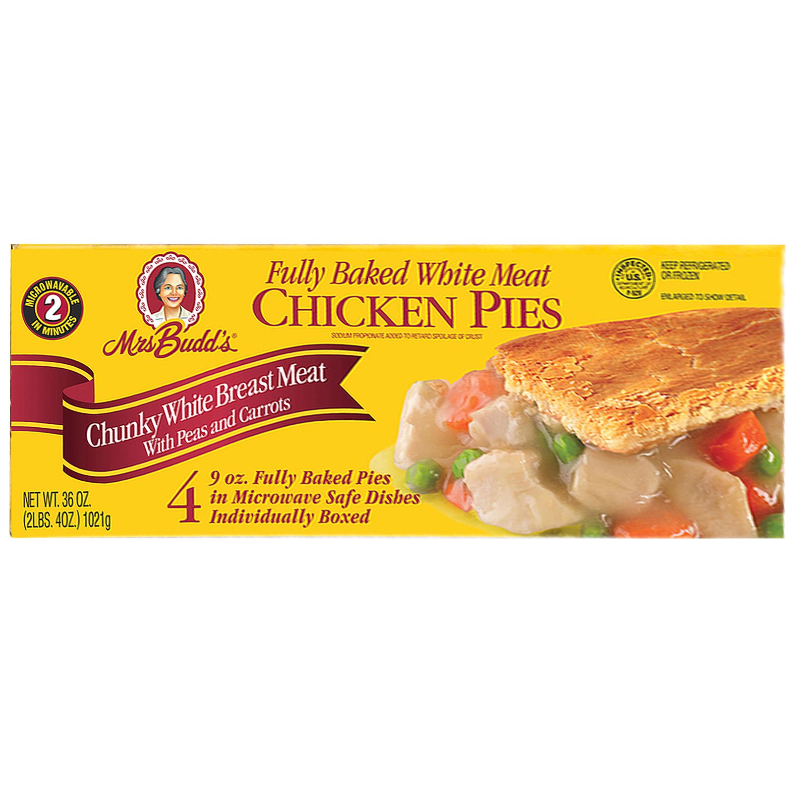 Mrs. Budd's Chicken Pie, 4 pk./9 oz.