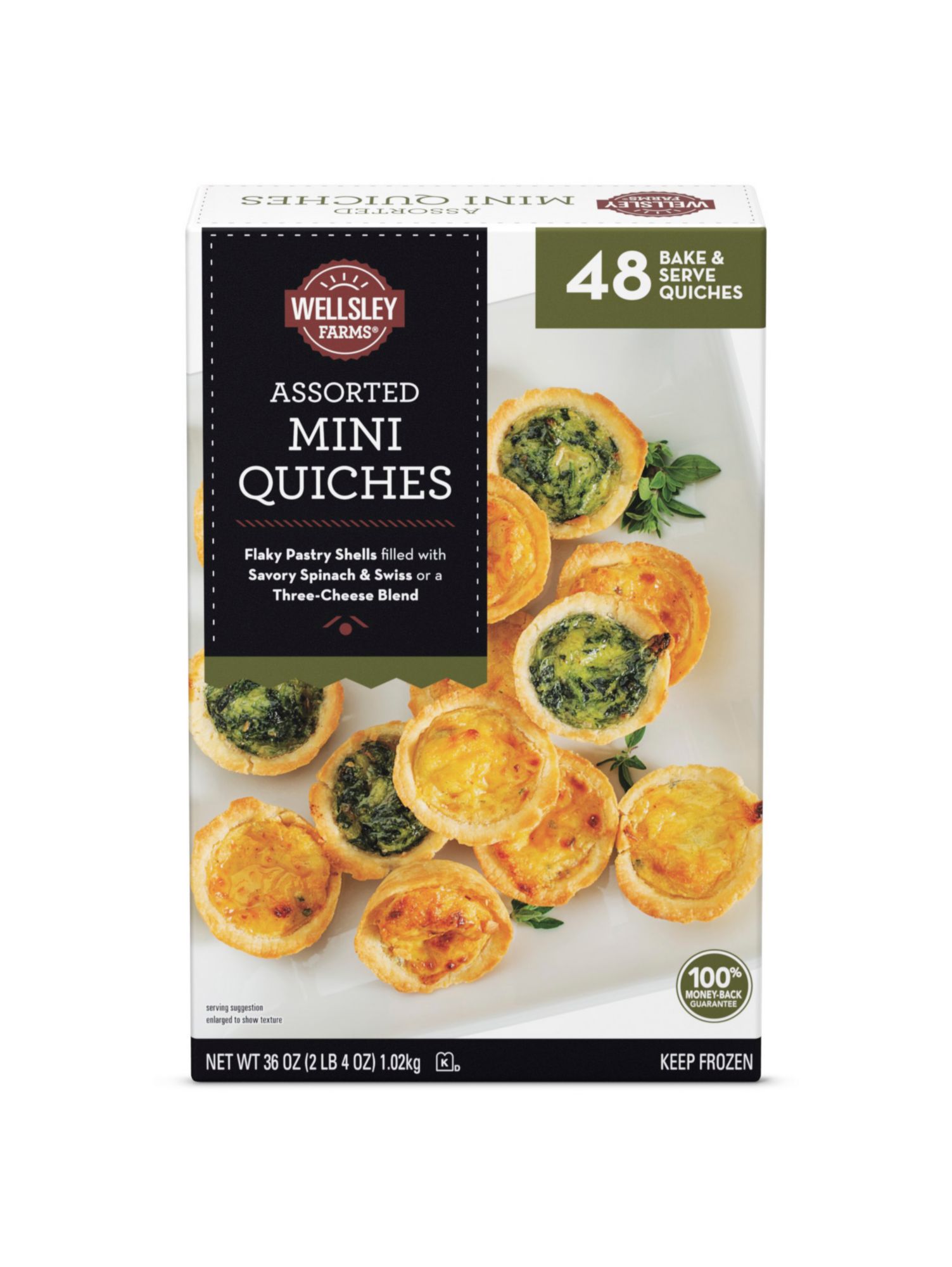 Wellsley Farms Assorted Quiche, 48 ct./36 oz.