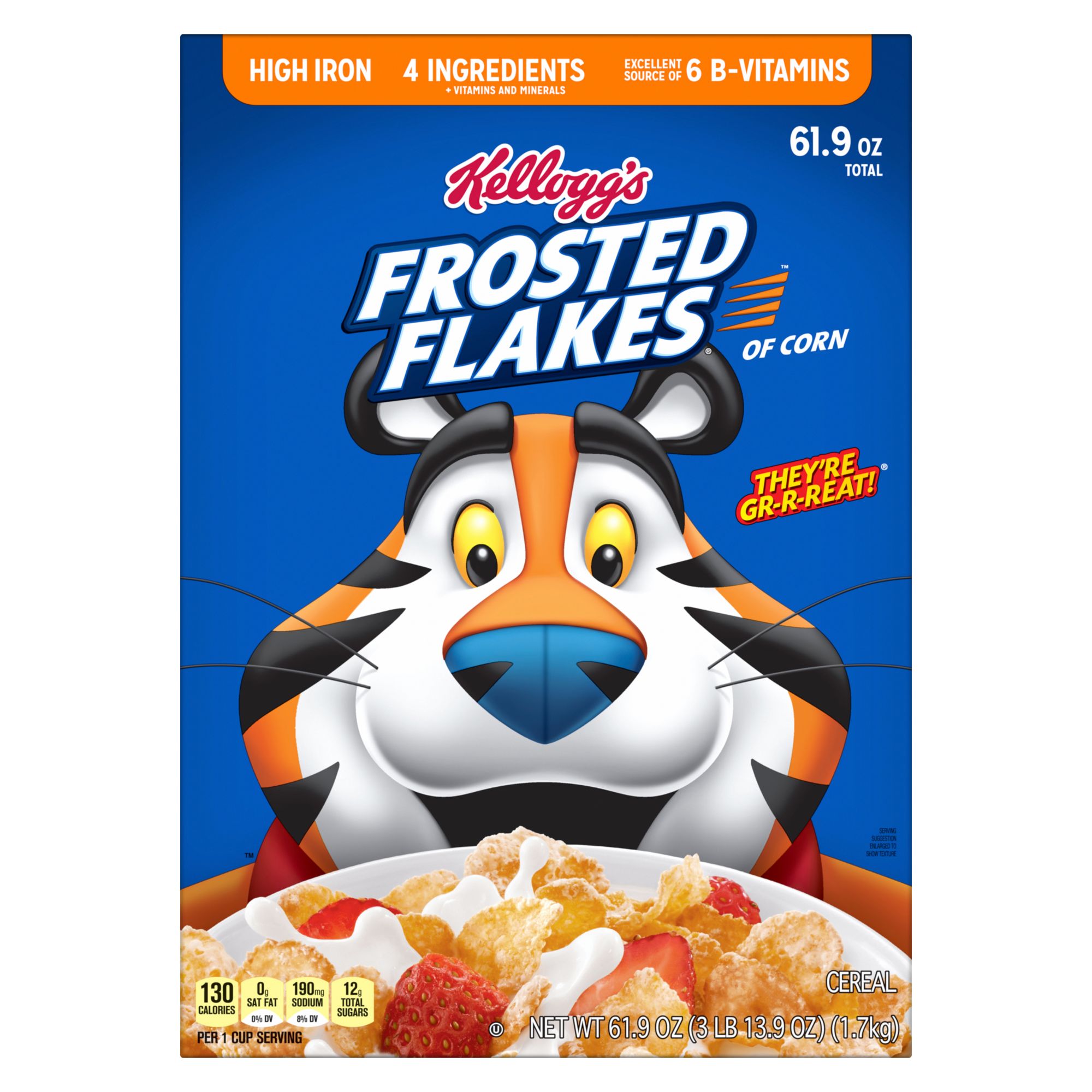 Kellogg's Frosted Flakes Breakfast Cereal, 2 pk.