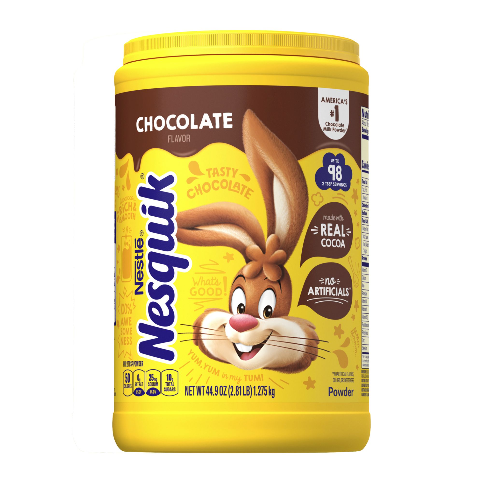 Nesquik Chocolate Flavored Powder Drink Mix, 44.974 oz.