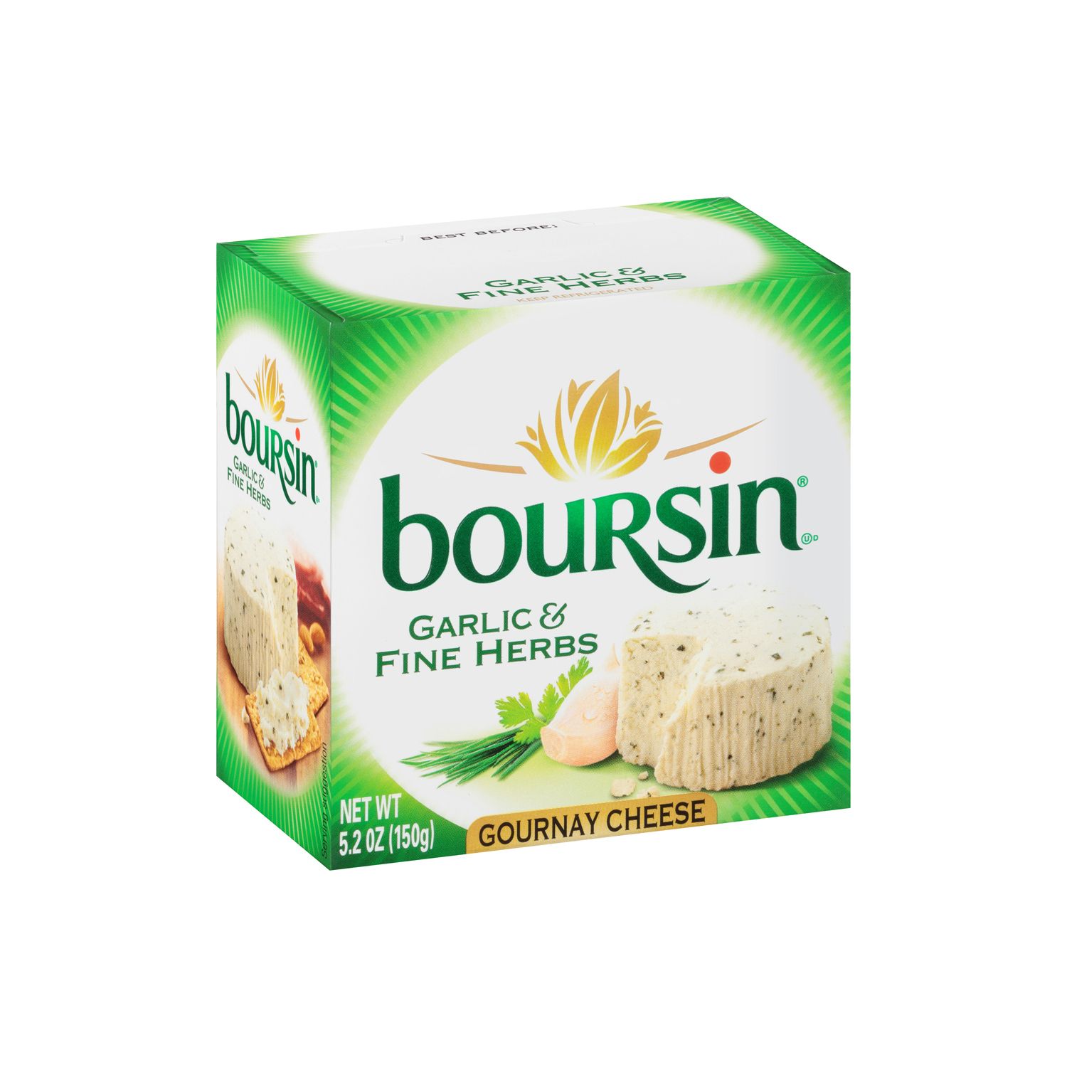 Boursin Garlic & Fine Herbs Gournay Cheese, 5.2 oz.