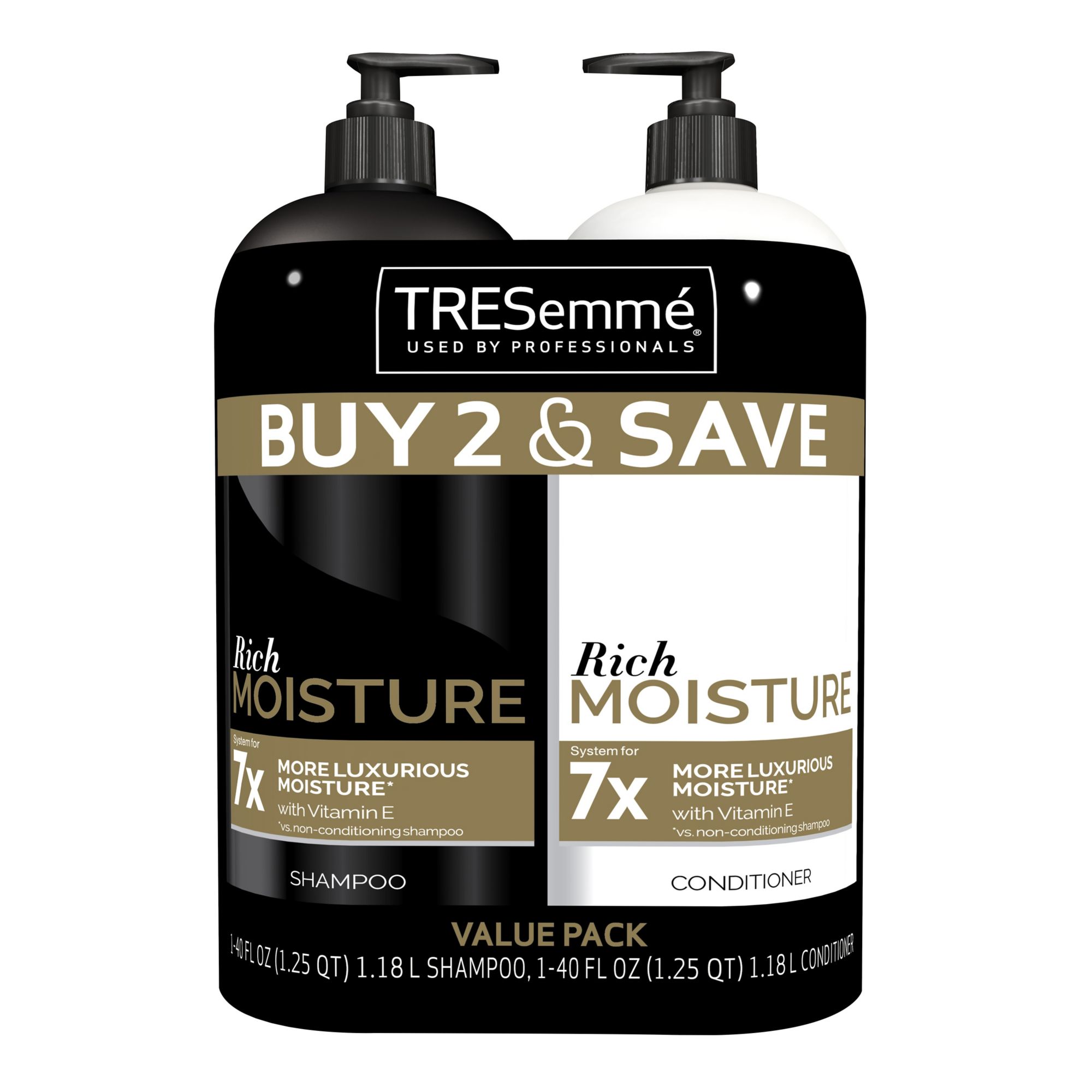 TRESemme Moisture Rich Shampoo and Conditioner, 2 ct./40 oz.