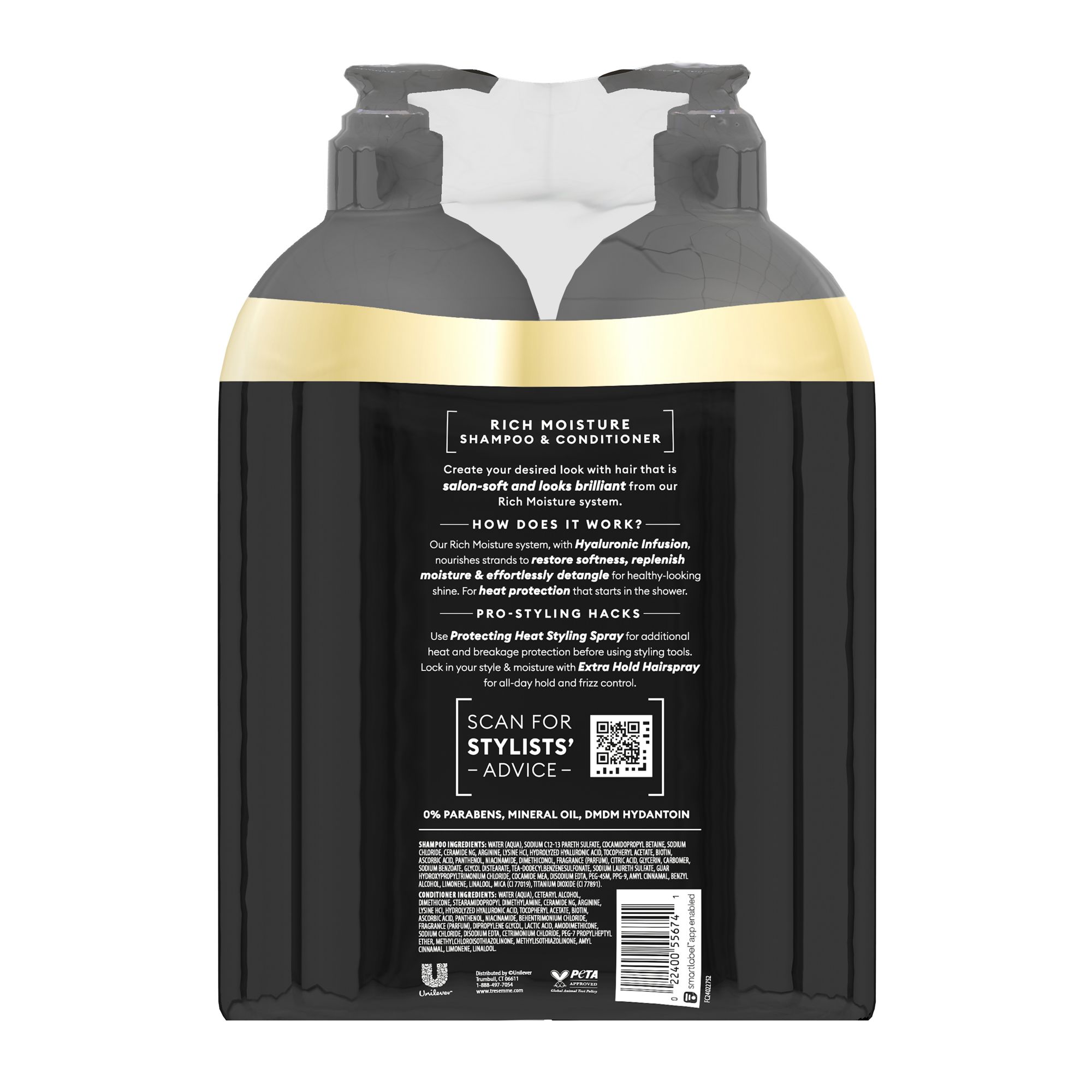 Tresemme Moisture Rich Shampoo And Conditioner 2 Ct 40 Oz Bjs