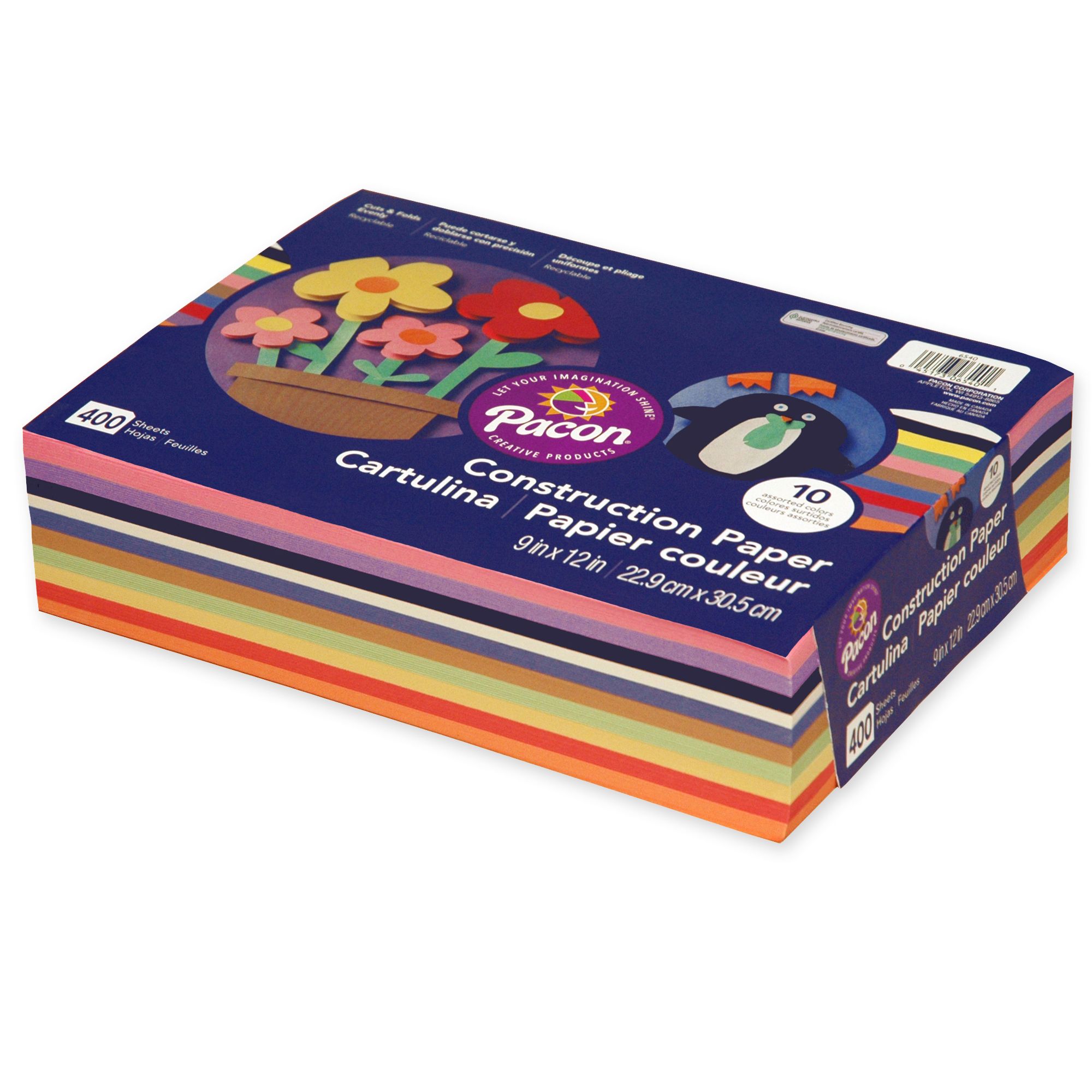 400 Sheets Heavy Duty Construction Paper for Kids, Paper Colored