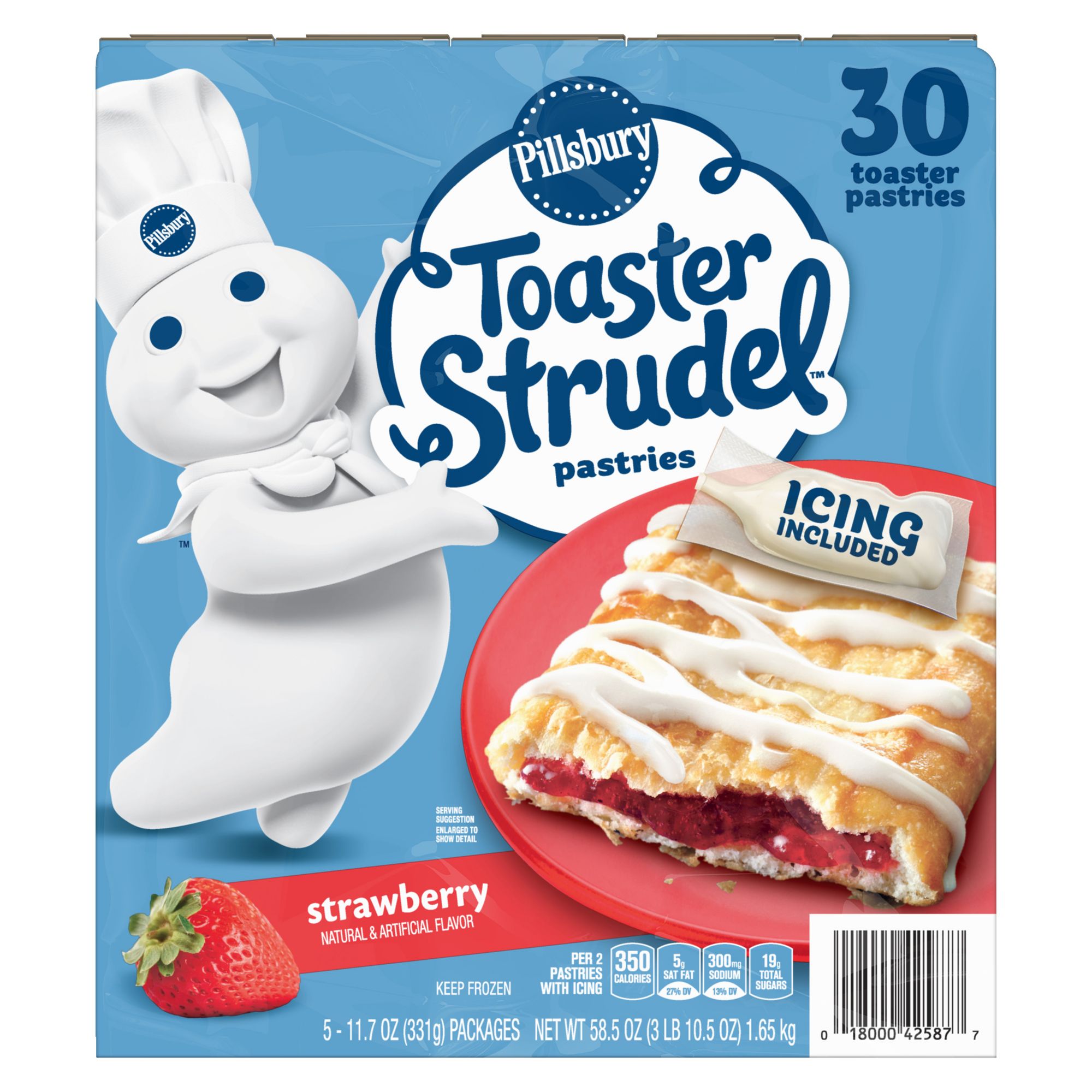 Pillsbury Strawberry Toaster Strudel Pastries, 30 ct./1.95 oz.