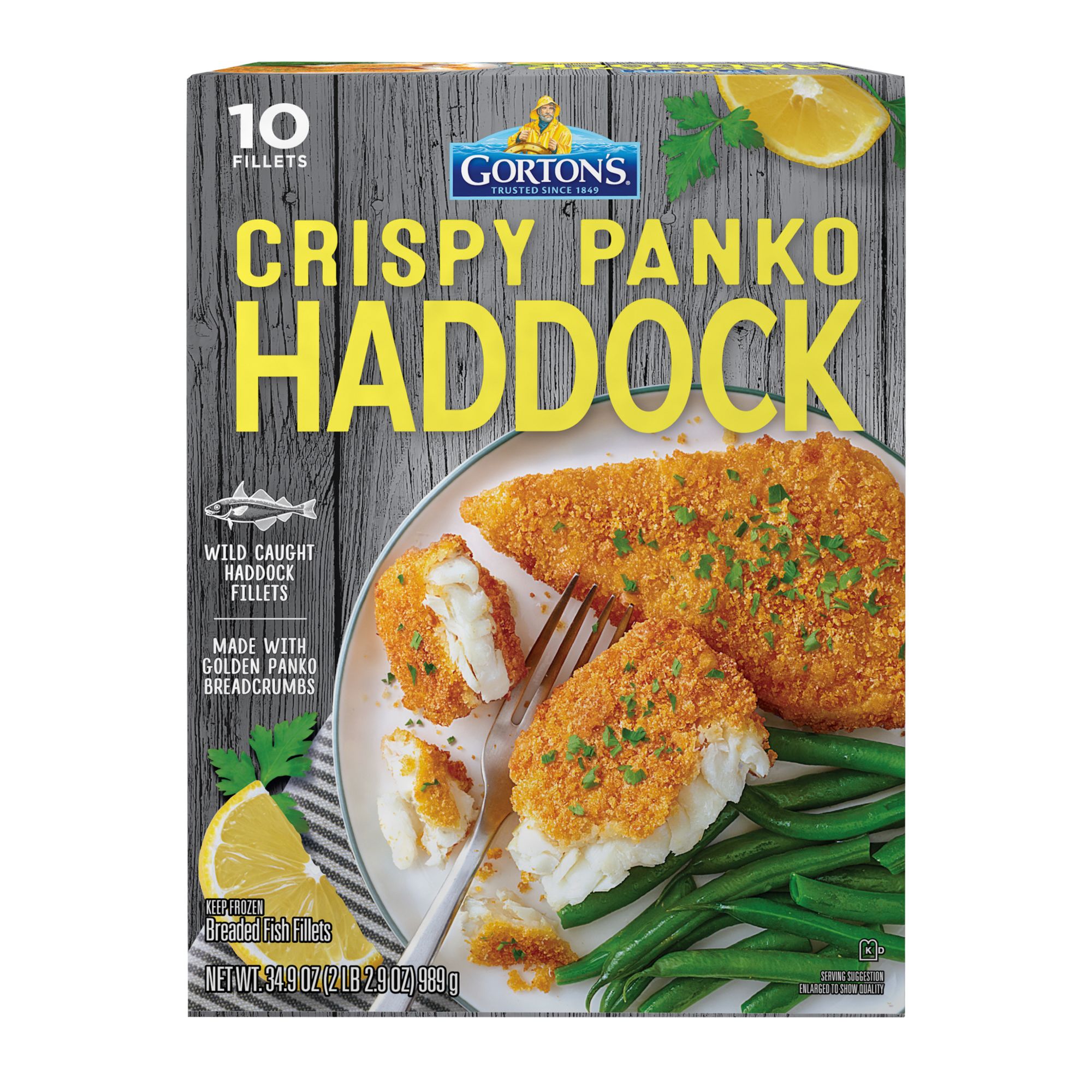 Gorton's Crispy Panko Wild Caught Haddock 100% Whole Fish Fillets, 10 ct.