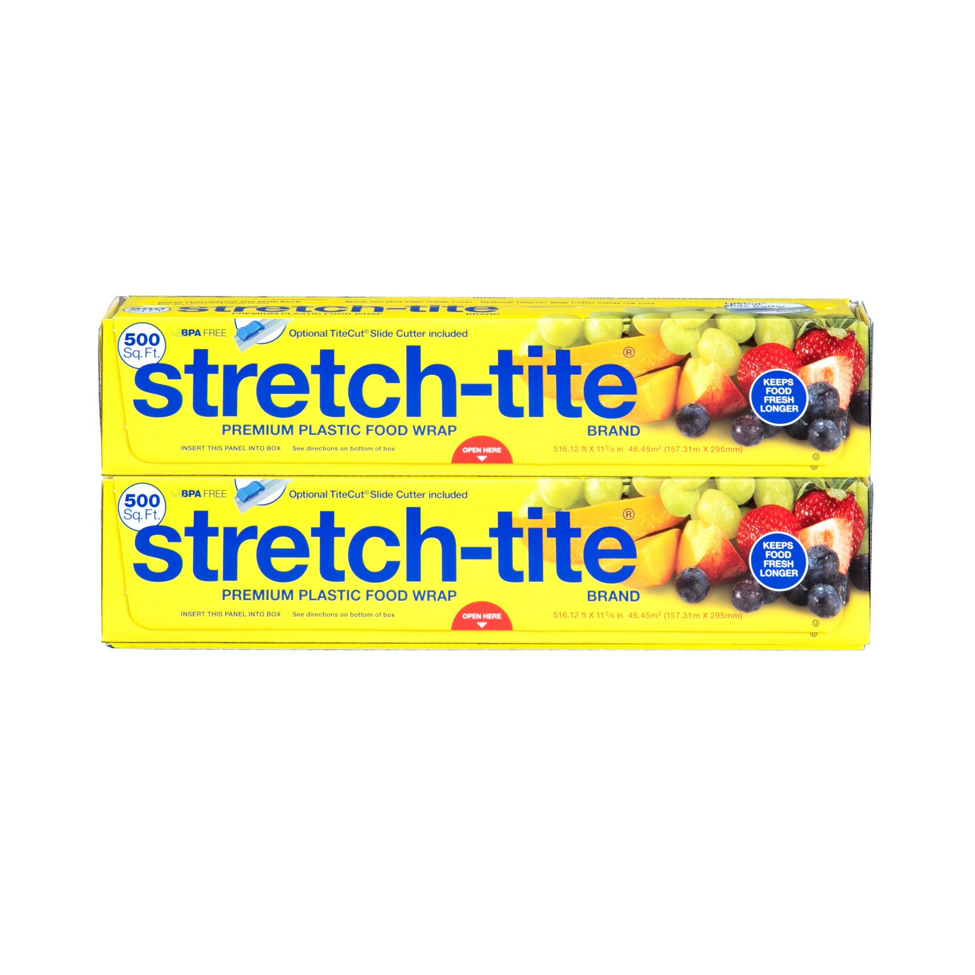  Stretch-Tite Premium Plastic Food Wrap, Includes