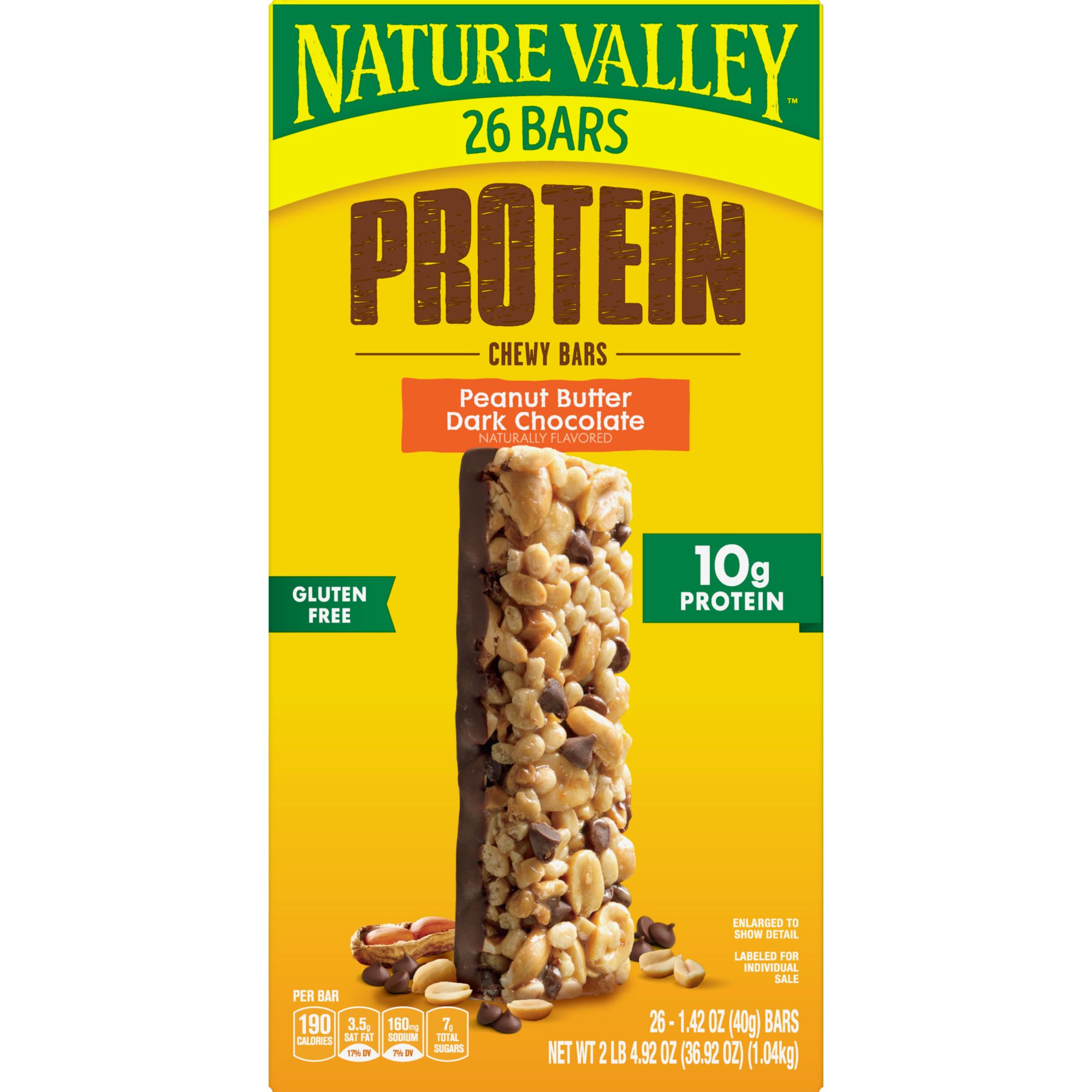 NATURE VALLEY Protein Chewy Granola Bars Peanut Butter Dark Chocolate 1.42  oz 26 Count - Office Depot