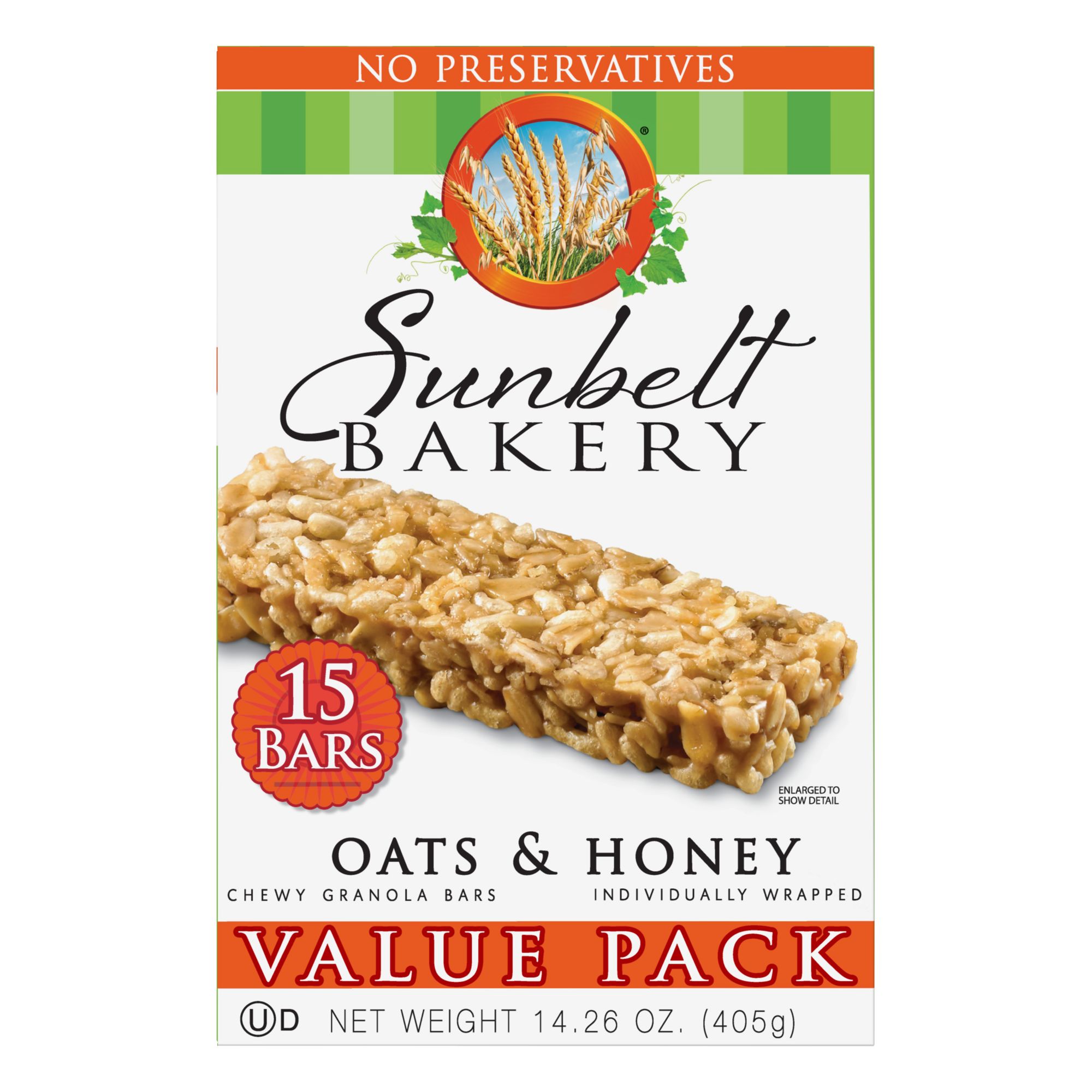 Sunbelt Bakery Oats and Honey Granola Bars, 15 pk.