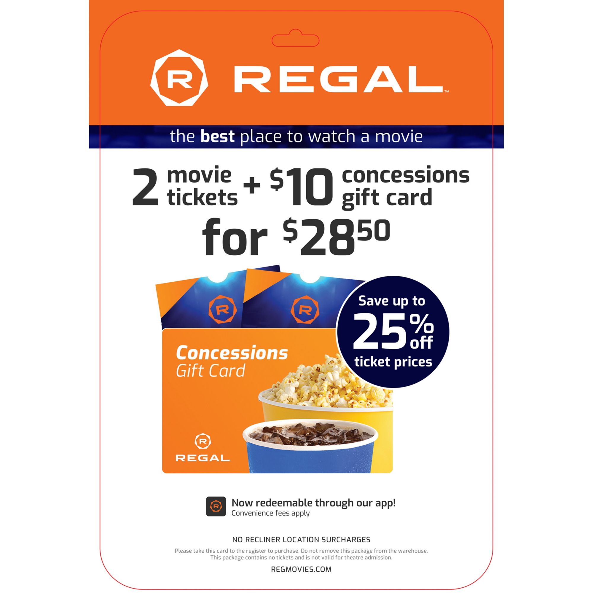 $25 Regal Entertainment Group Gift Card