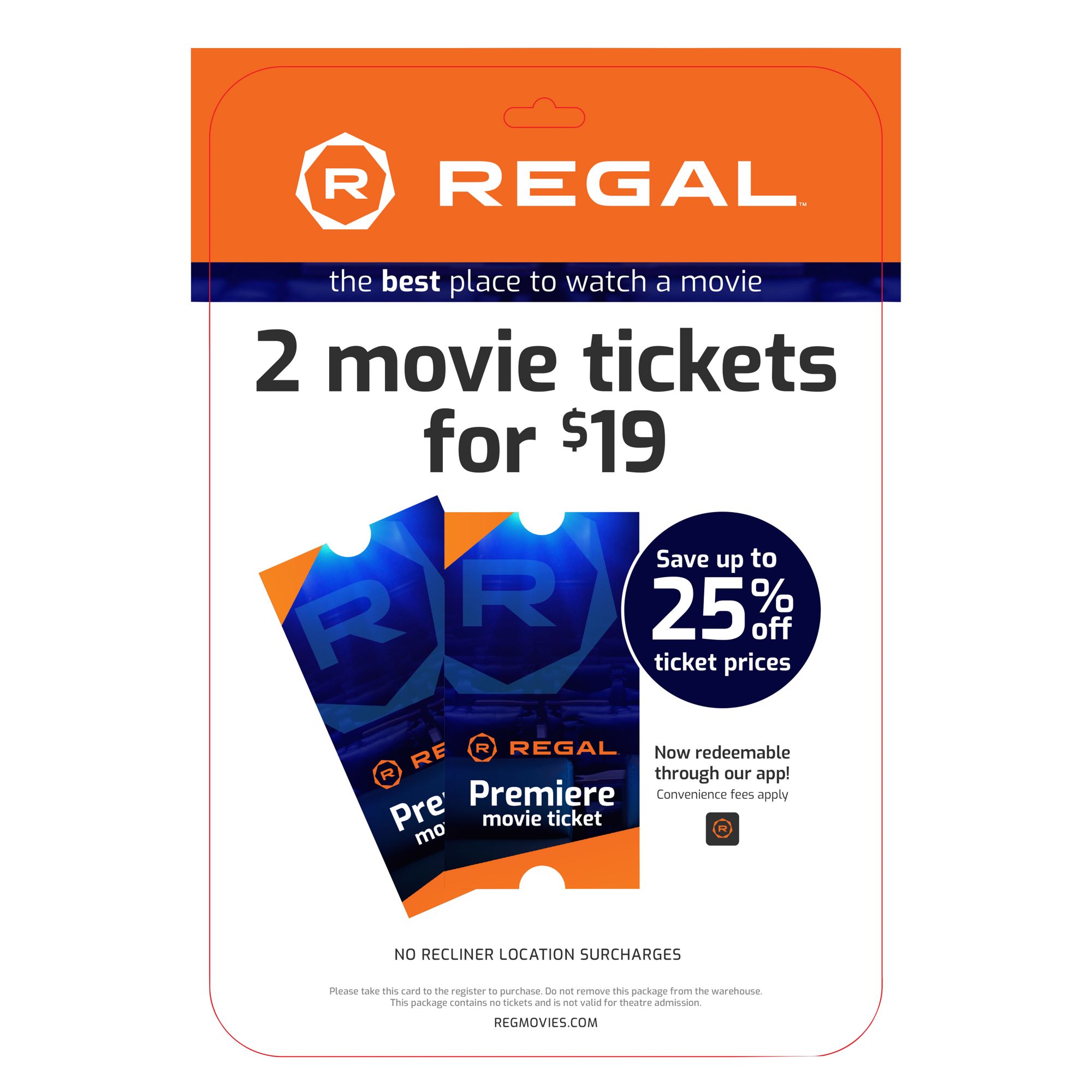 Regal premiere movie store ticket redeem online