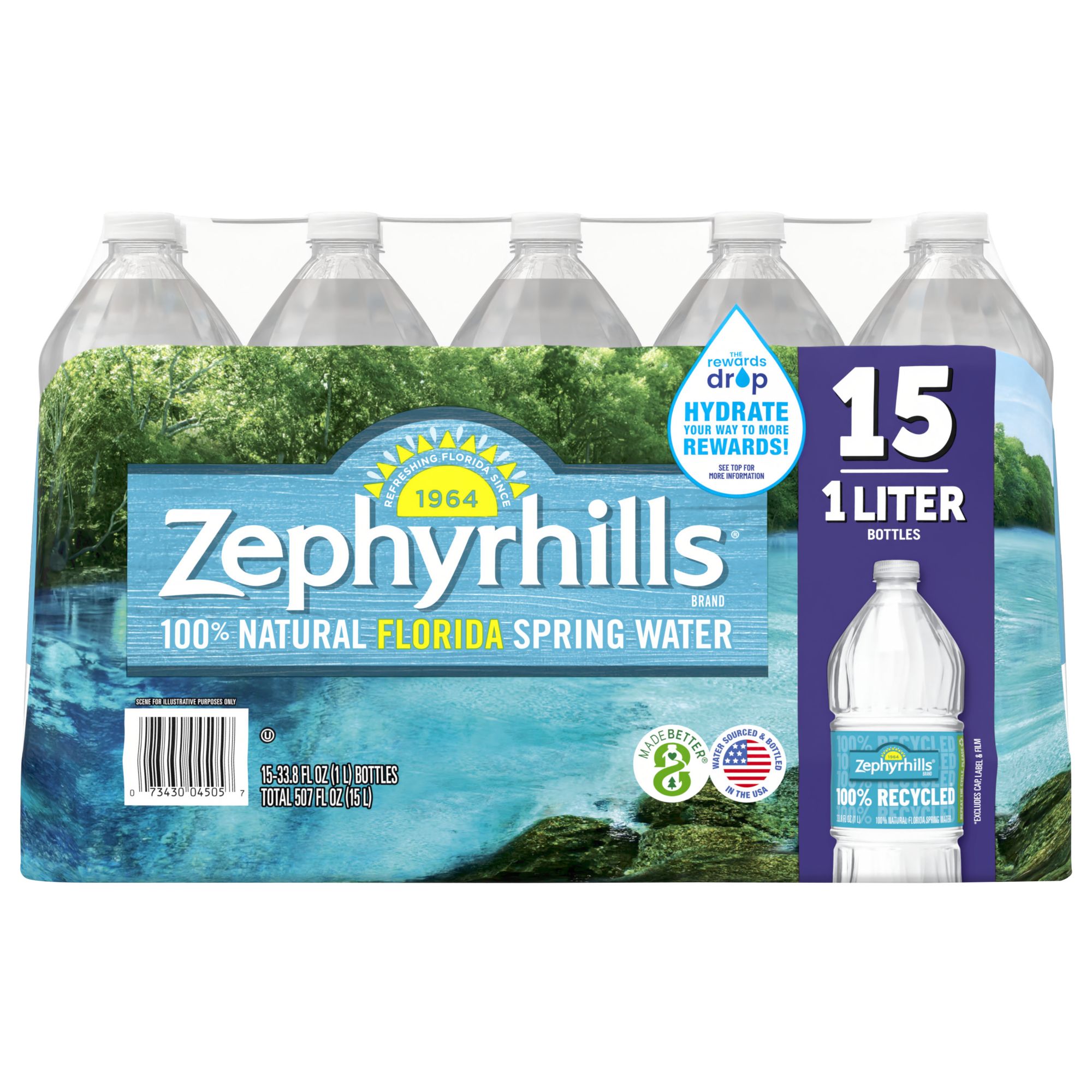 Zephyrhills 100% Natural Spring Water, 8-Ounce Mini Plastic Bottles,  48/Pack (11475286)