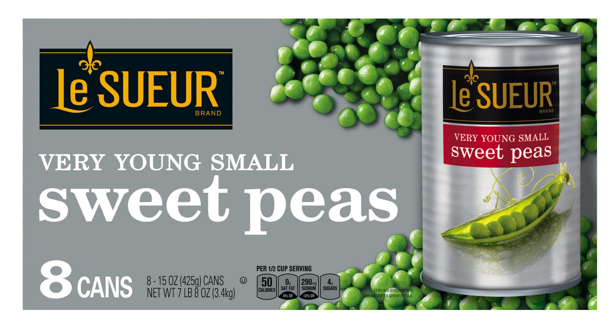Le Sueur Very Young Small Sweet Peas, 8 pk./15 oz.