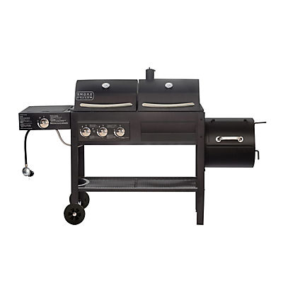 Smoke Hollow Gas and Charcoal Grill with Side Burner