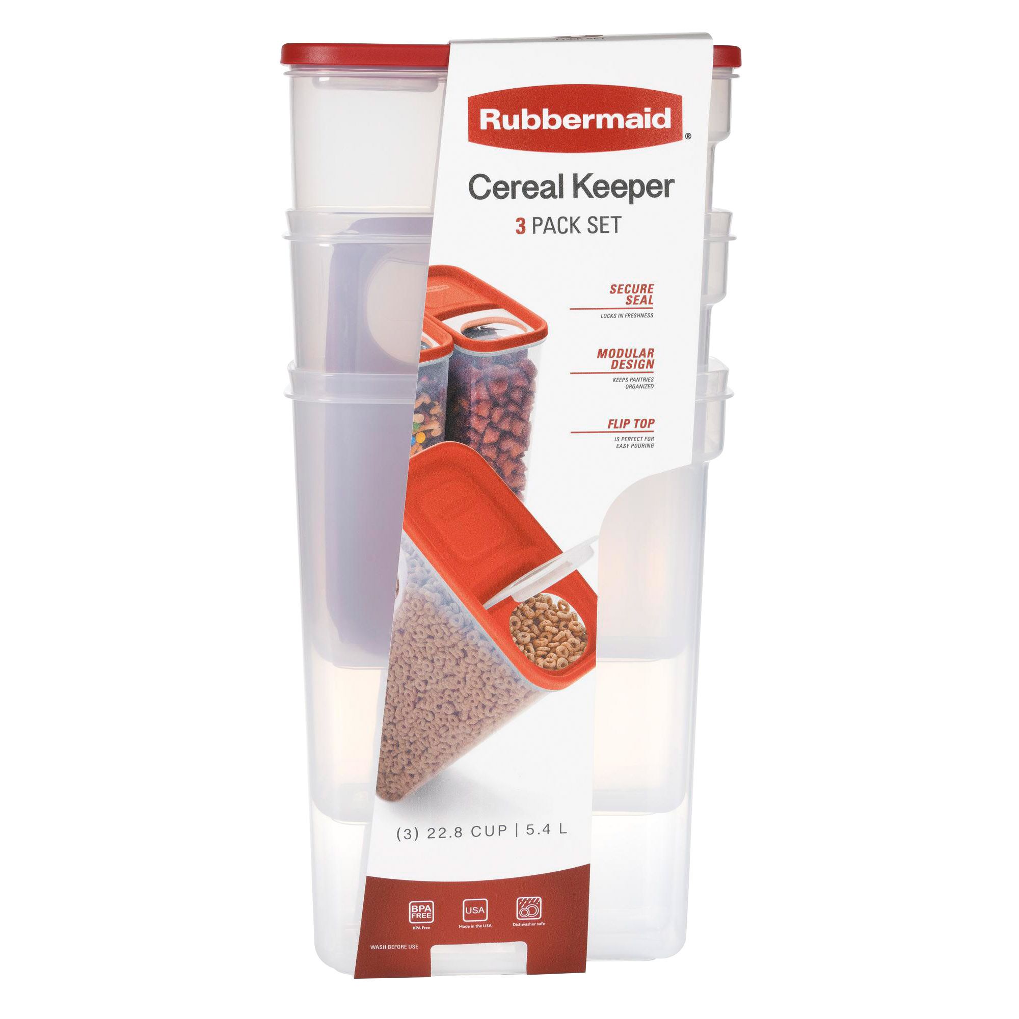 Rubbermaid Cereal Keeper, 3 pk.