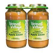 Vermont Village Organic Unsweetened Applesauce, 2 pk./24 oz.