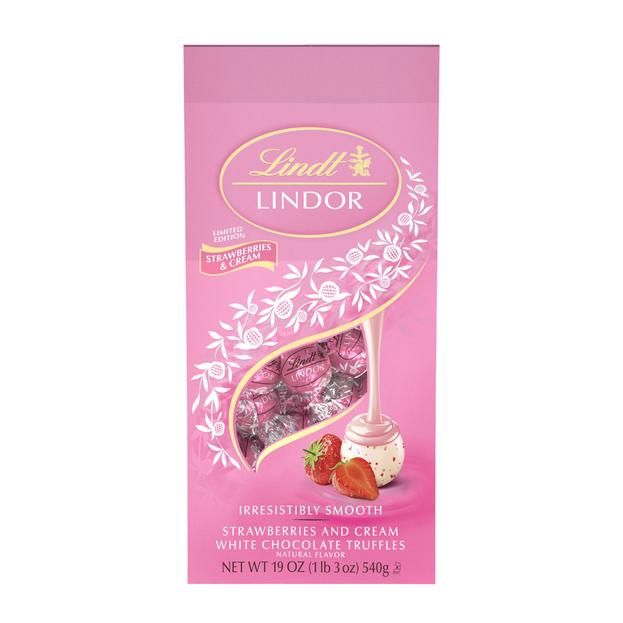 Lindt LINDOR Valentine's Strawberries and Cream White Chocolate