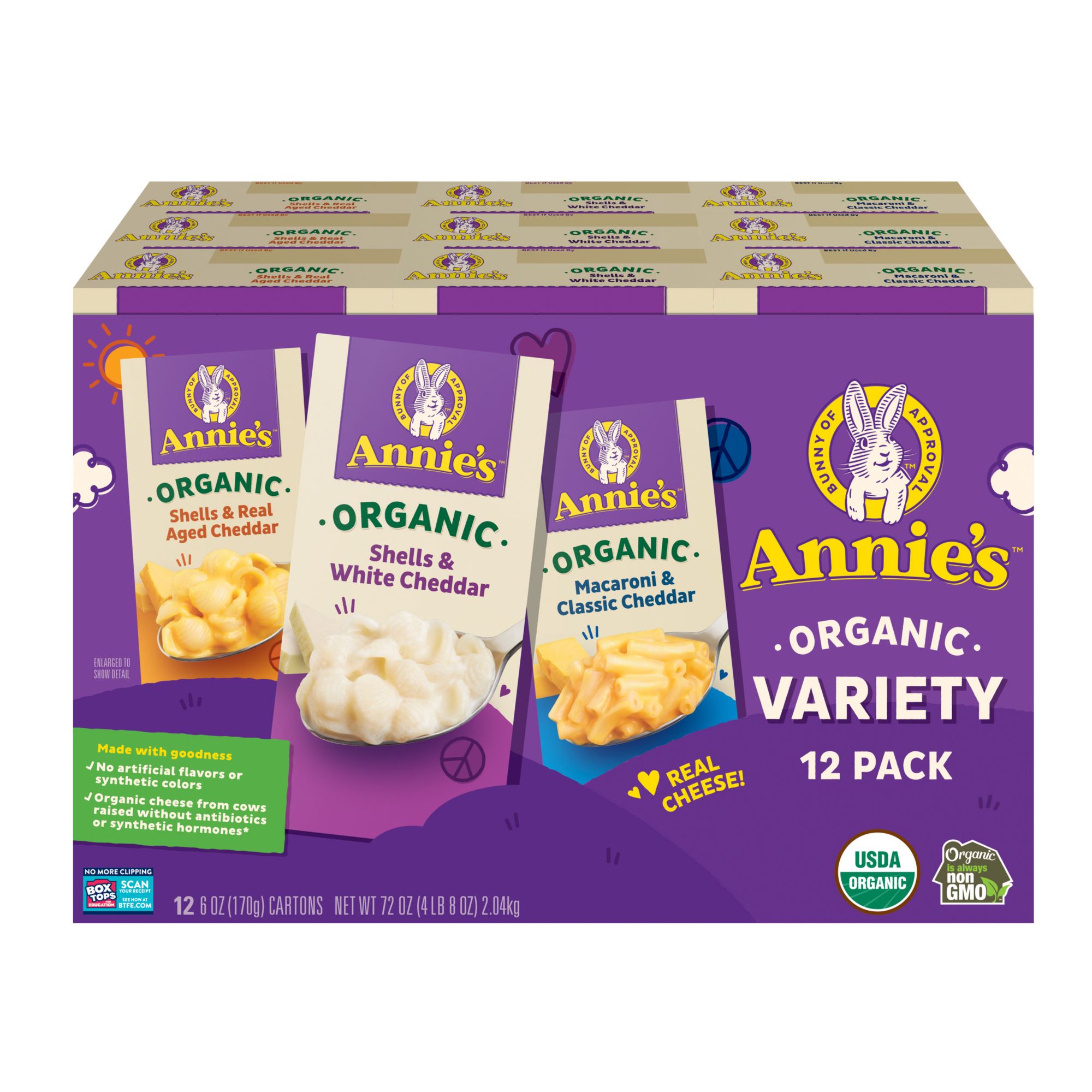Annie's Organic Real Aged Cheddar Shells Mac N Cheese Macaroni and