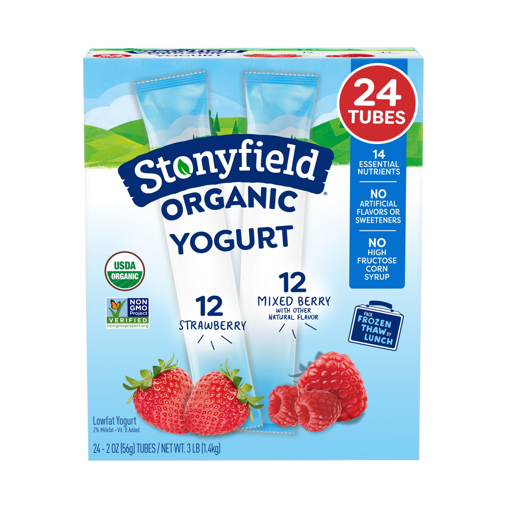 Stonyfield Organic YoKids Squeezers, 24 ct./2 oz.