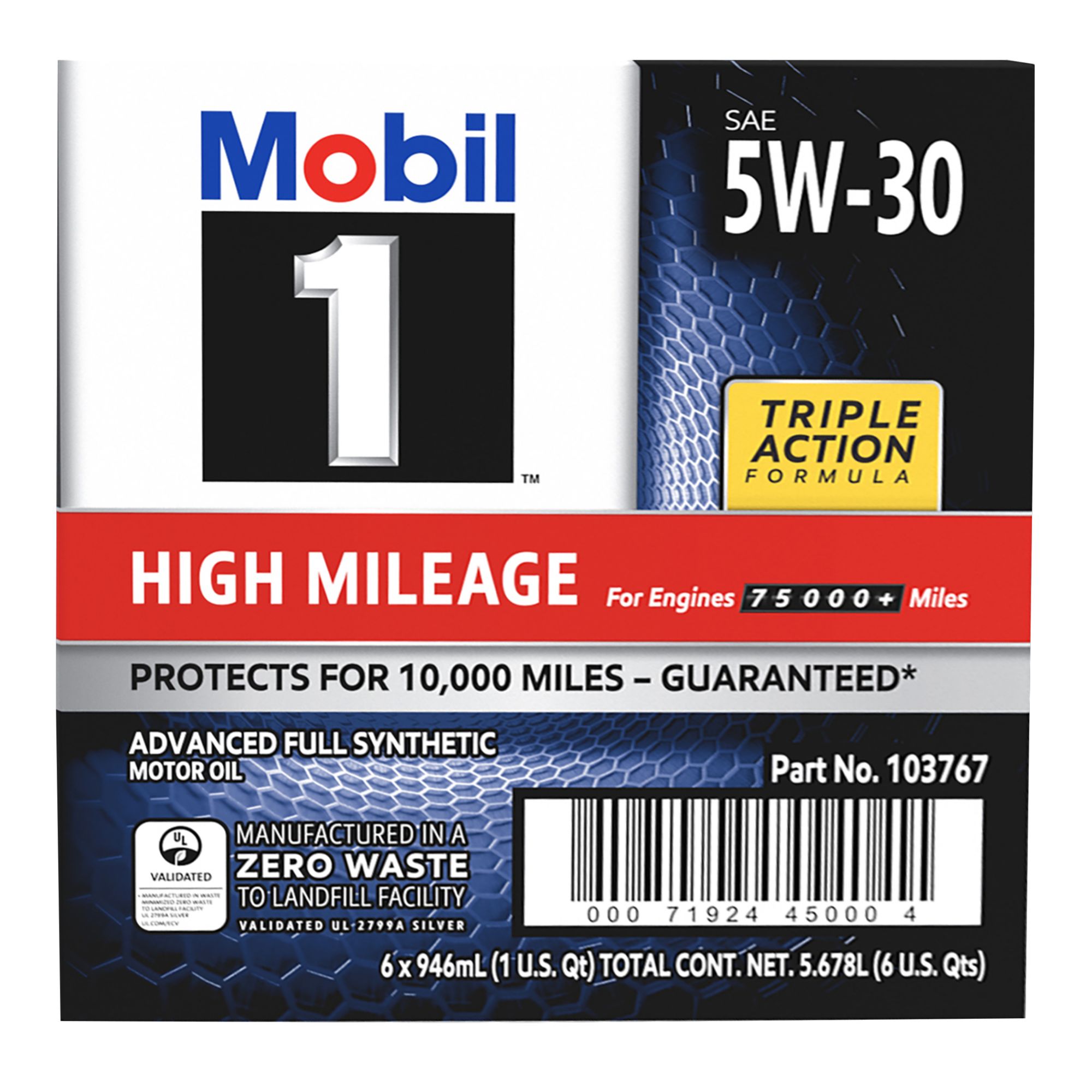 Super Tech High Mileage Full Synthetic SAE 5W-30 Motor Oil, 5