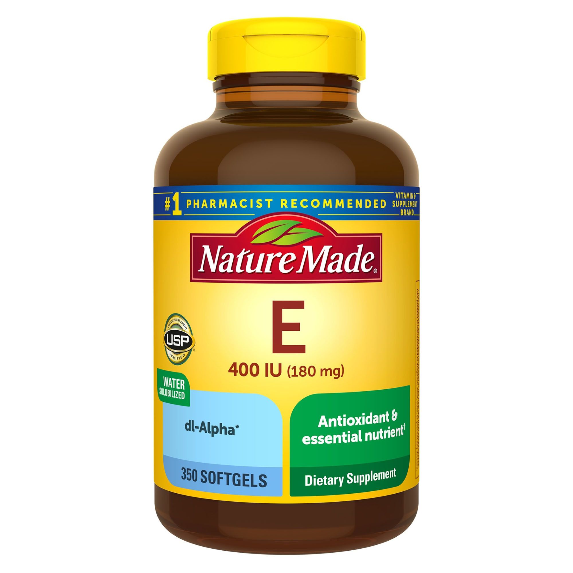 Nature Made 400 Iu Water Solubilized Vitamin E Softgels 350 Ct