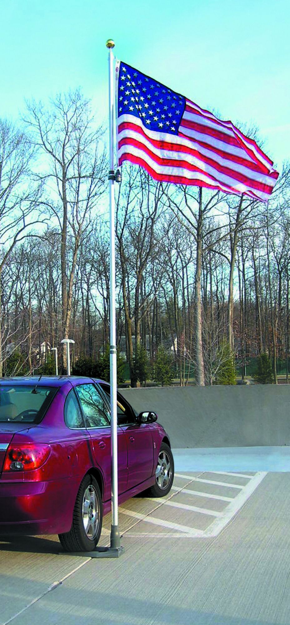 Annin 19' Telescoping Flagpole and 60&quot; x 36&quot; American Flag