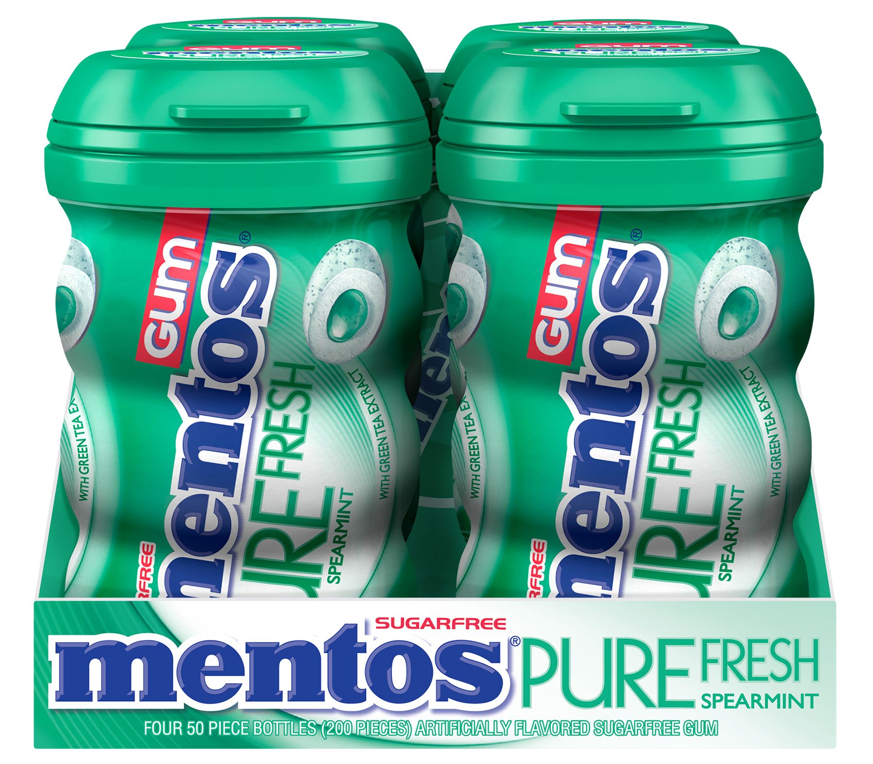 Mentos Pure Fresh Spearmint Gum 4 pk./50 ct.